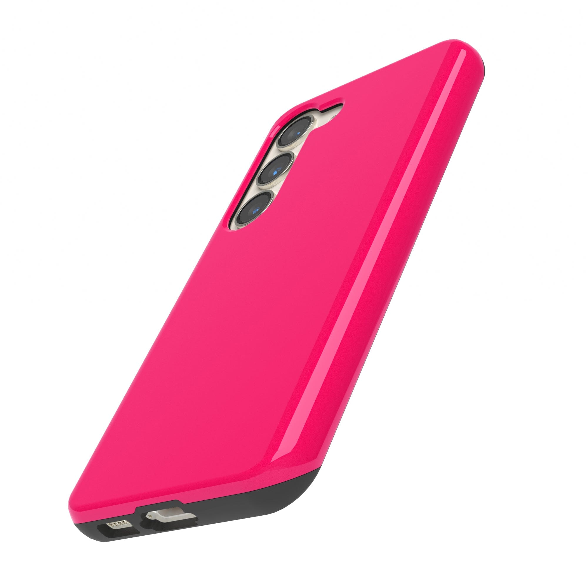 Casetry Think Pink | Solid Neon Pink Samsung Case - view 16