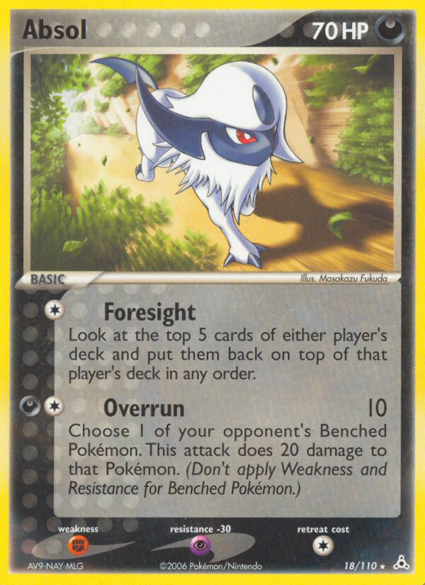 Rare ex13-18 non-holo – Pokémon Absol - 18/110 - Rare [ex13-18] [Non-Holo] - Absol - 18/110 - Rare