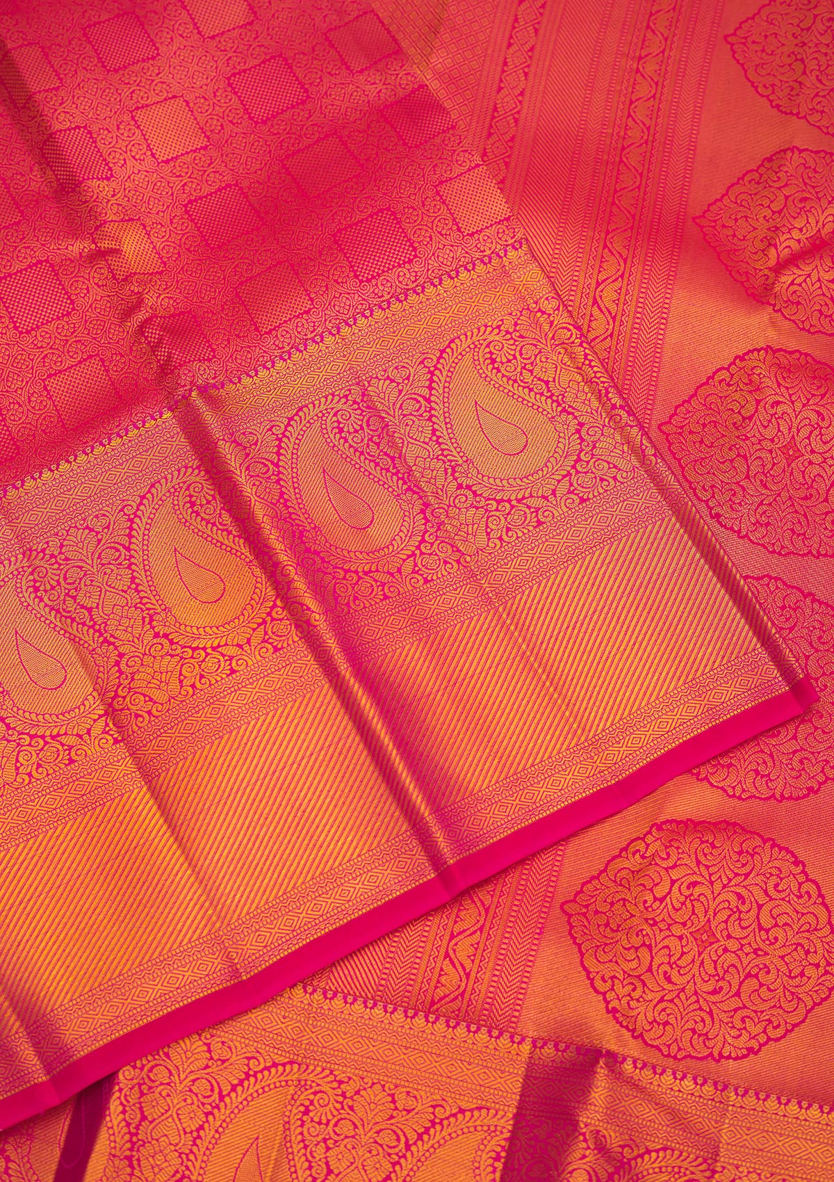 Koskii Onion Pink Zariwork Pure Silk Saree – Women's - view 4