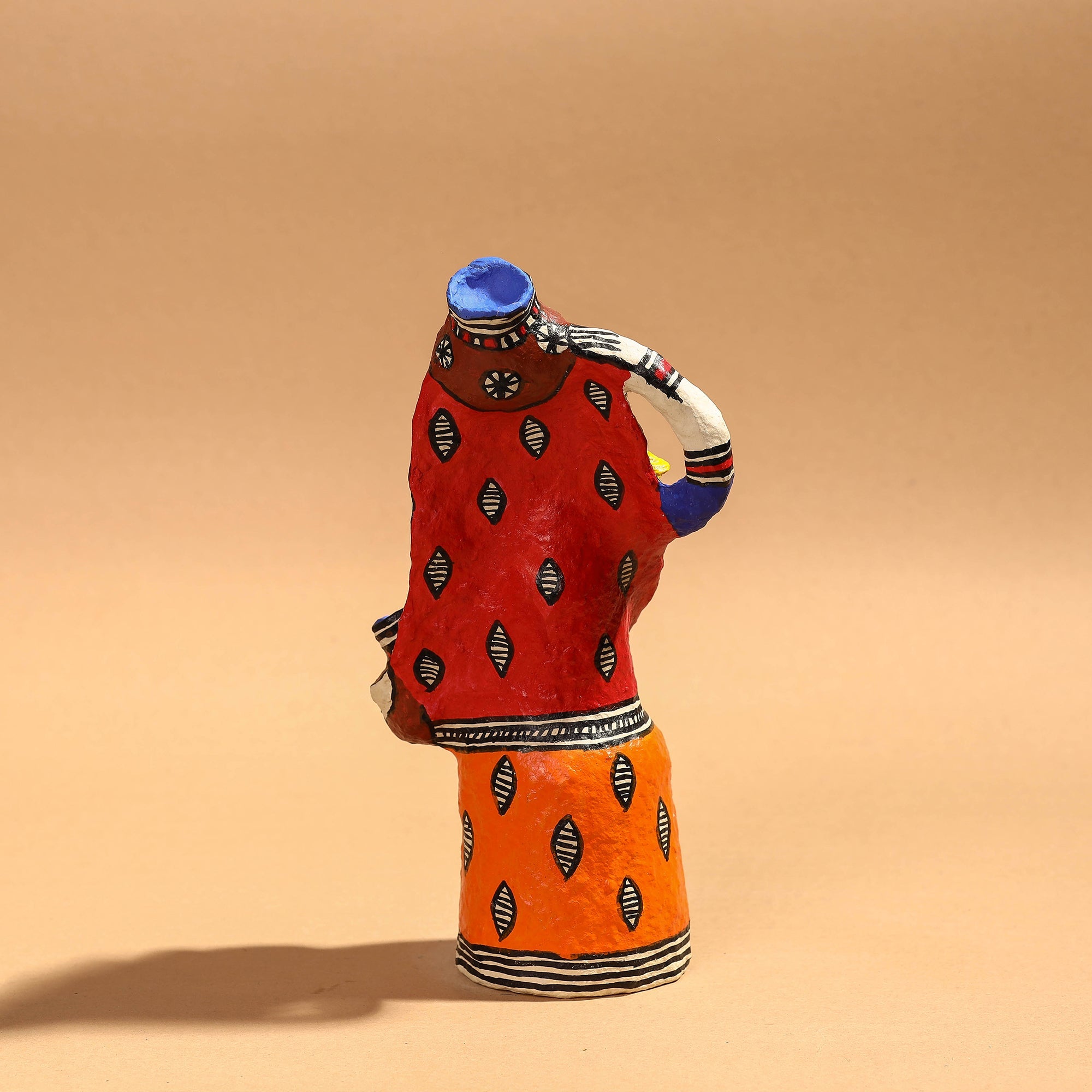 ITOKRI CRAFTS INITIATIVE Doll - Madhubani Handpainted Paper Mache Home Decor Item - view 3
