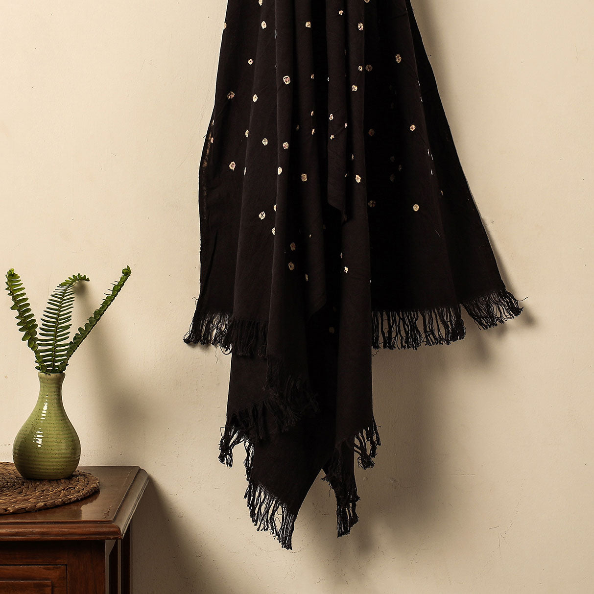 KACHCHH JI CHHAAP Brown - Bandhani Tie-Dye Handloom Cotton Towel - view 2