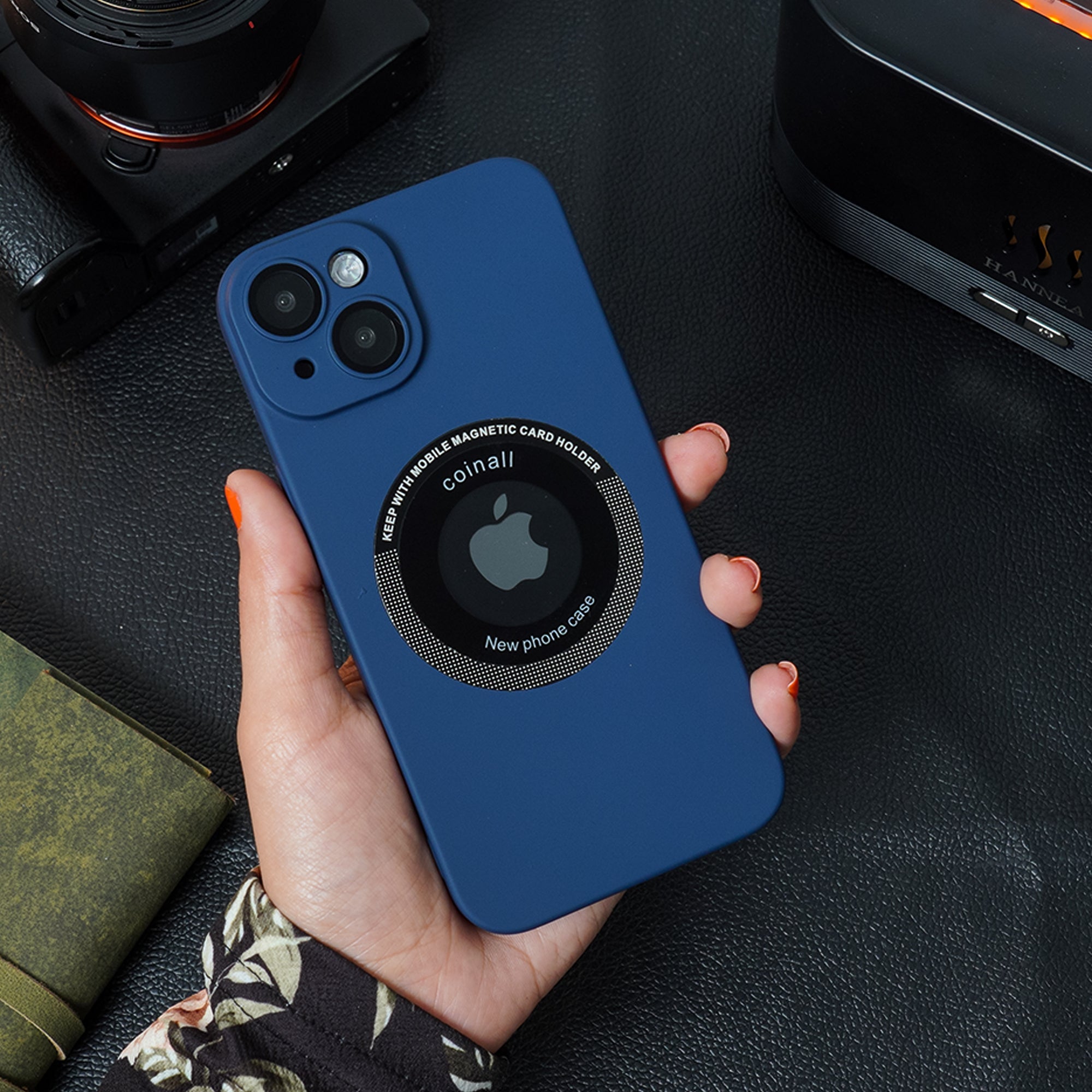 Million Cases iPhone 14 Frosted Magnetic Holder Case