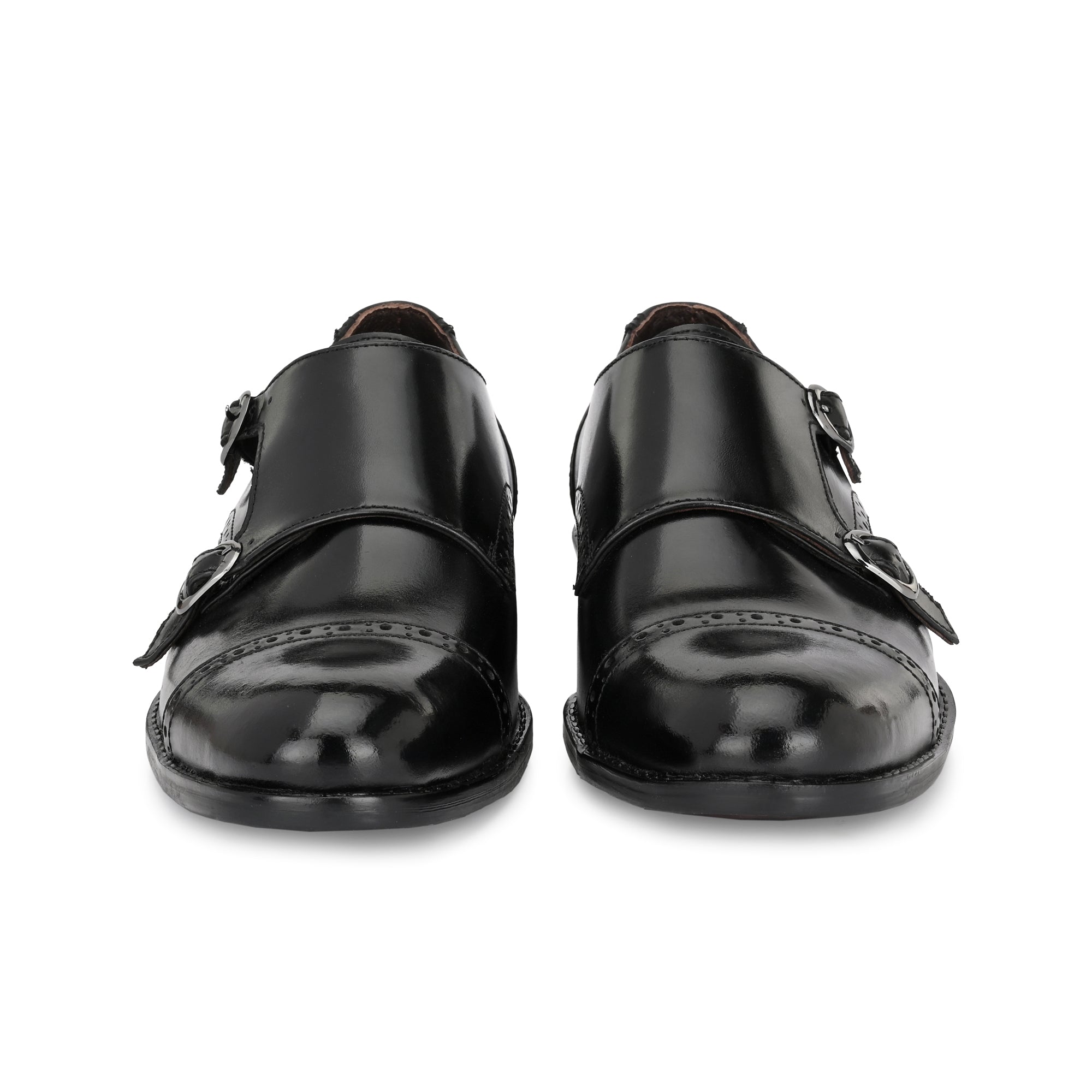 egoss-shoes Formal Leather Buckled Monk Shoes For Men - view 3