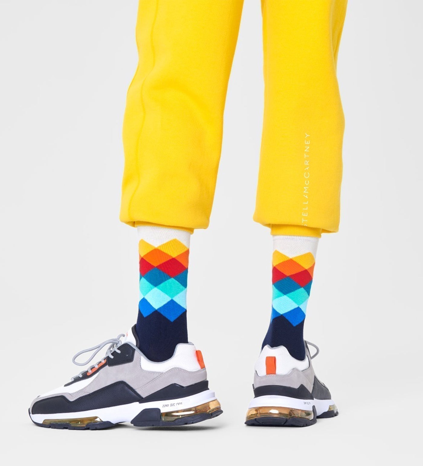 Happy Socks Unisex Faded Diamond Crew Length Socks for Women and Men - view 3