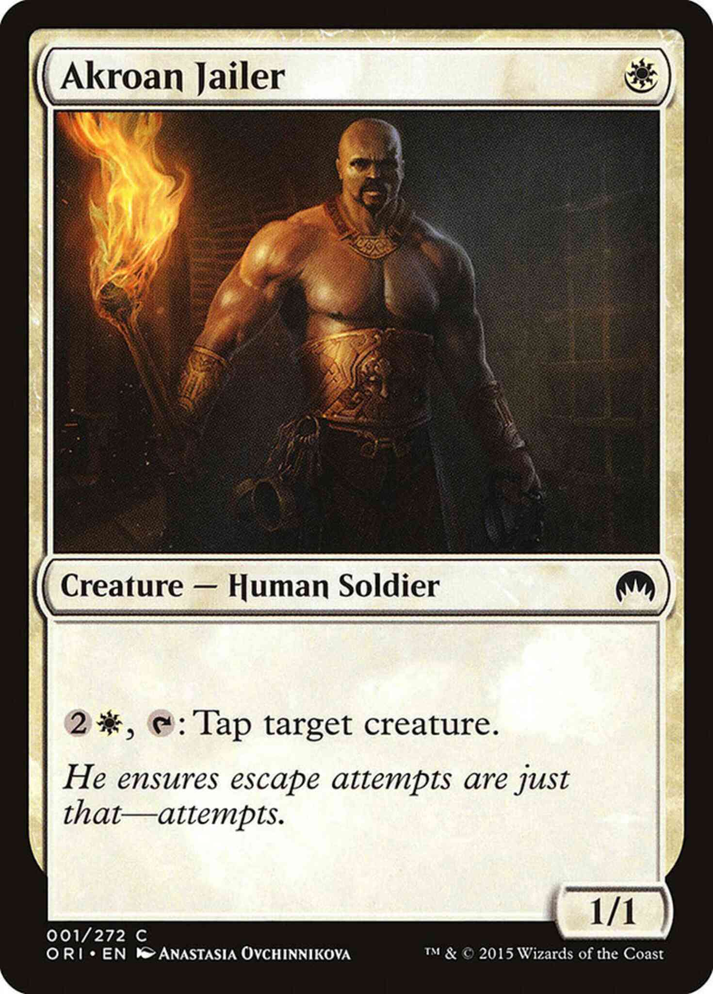 Jailer 1 magic – Akroan Jailer [1] [Magic Origins] [Non-Foil]