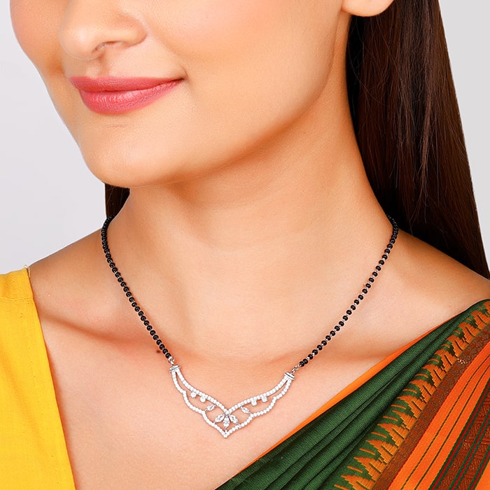 GIVA Jewellery Silver Crown Mangalsutra - view 3
