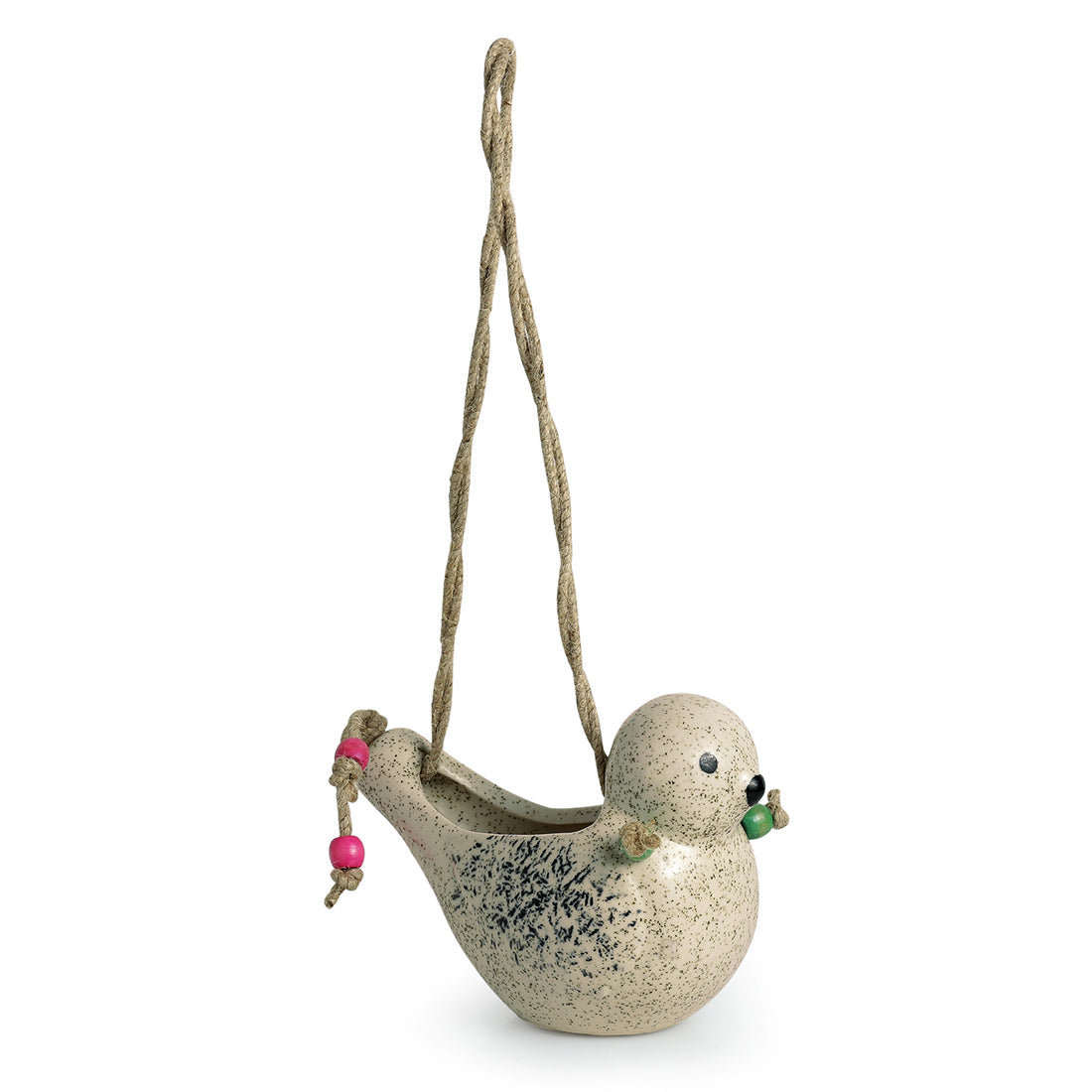 EXCLUSIVELANE Decorative Garden & Balcony Ceramic Hanging Planter - view 2