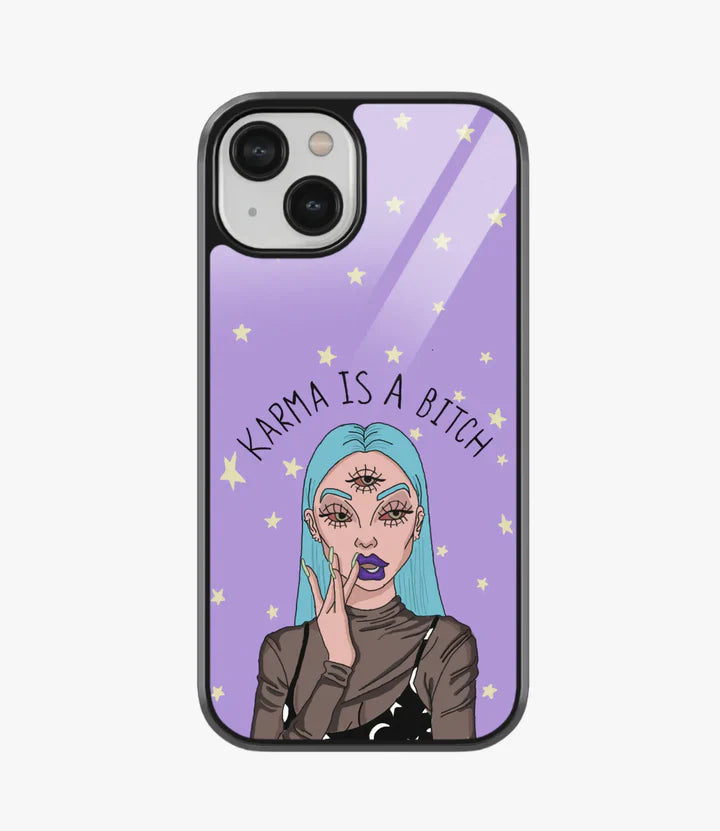 The Case Company Karma Is Bitch Glass Case for iPhone 14
