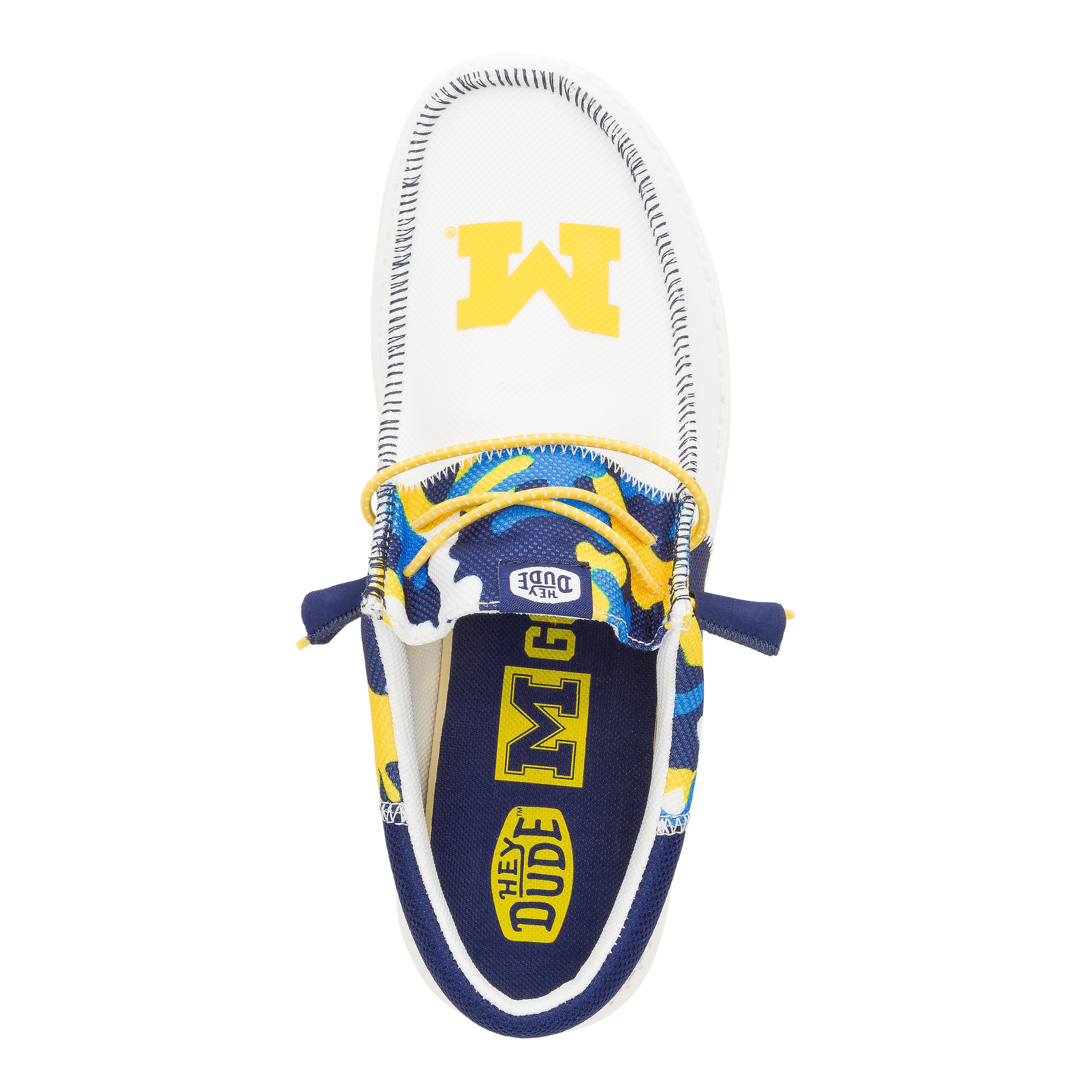 HEYDUDE shoes Men's Wally Tri Michigan - Michigan Navy/Yellow - view 6