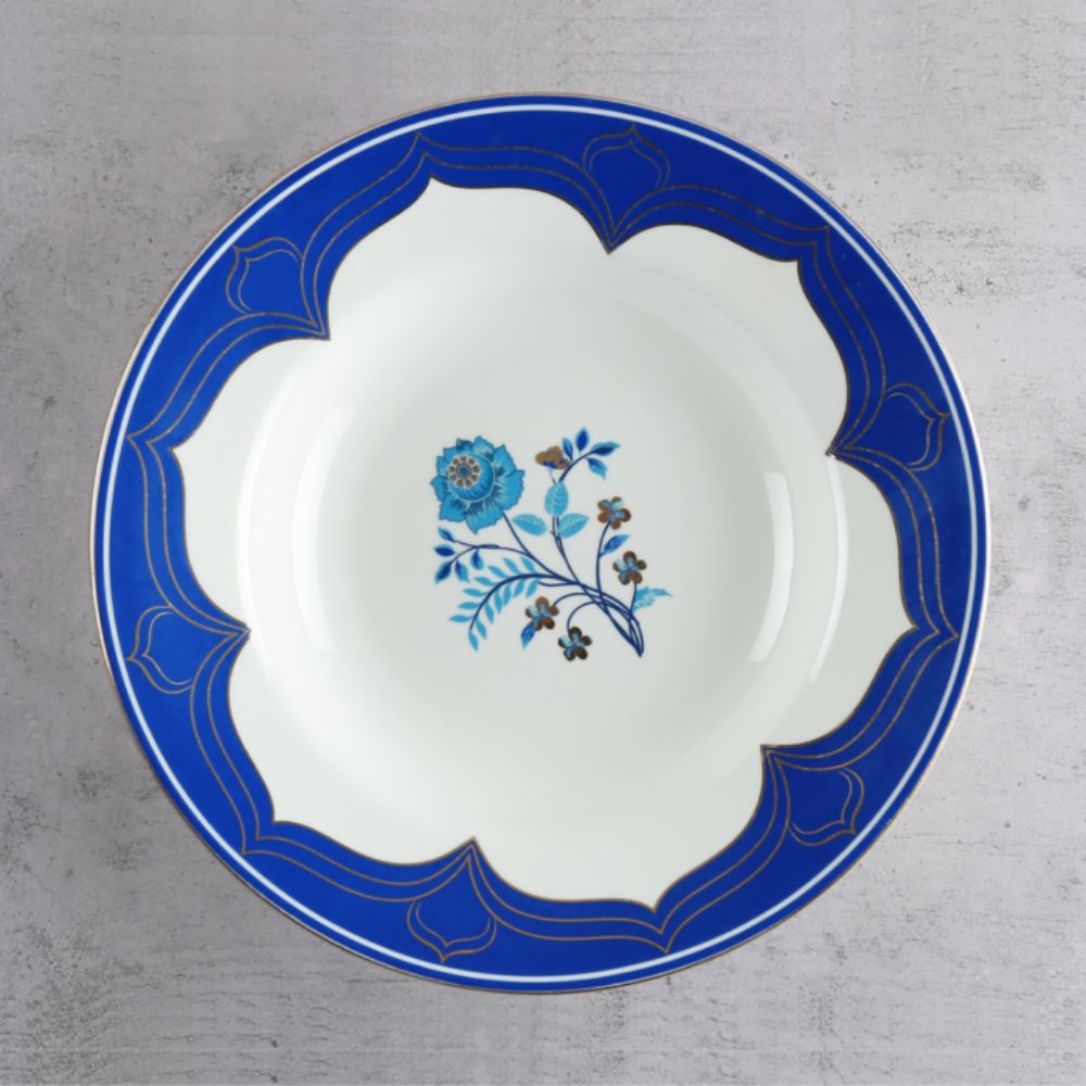 India Circus Botanical Elegance Pasta Plate Set | Premium 22K Liquid Gold | Set of 2 Pcs - view 2