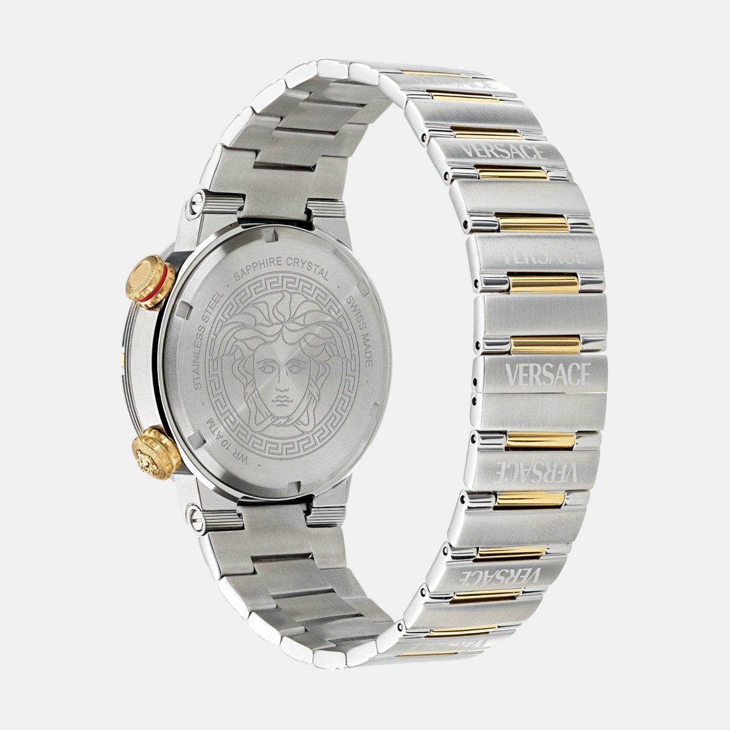 Versace Greca Logo Diver Men Quartz Two Tone Dial Analog Stainless Steel Watch VE8G00424 - view 4