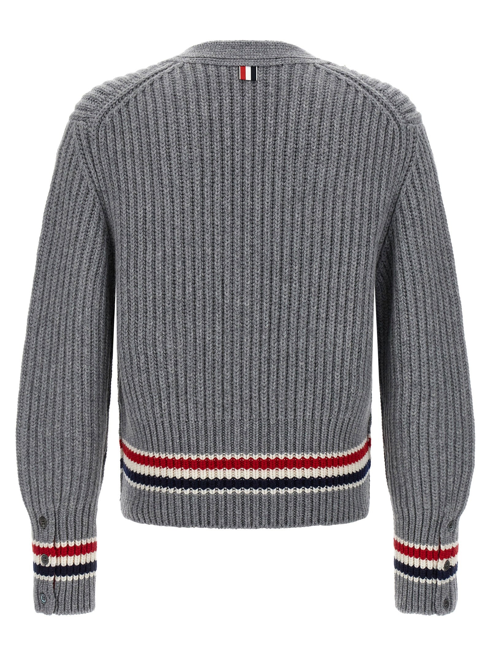 Thom Browne Rwb Tape Cardigan – 100% cashmere - view 2