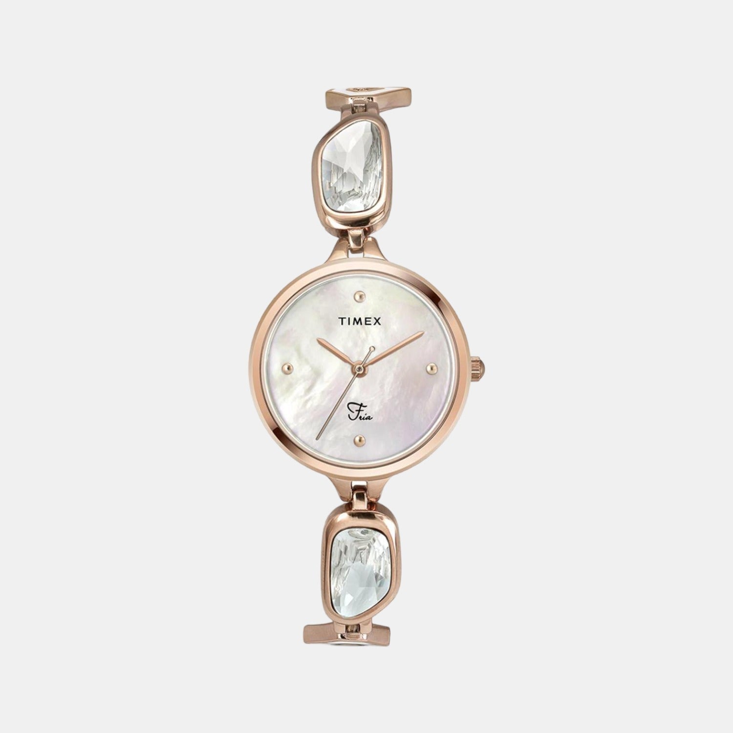 Timex Fria Women Quartz Silver Dial Analog Stainless Steel Watch TWEL15901