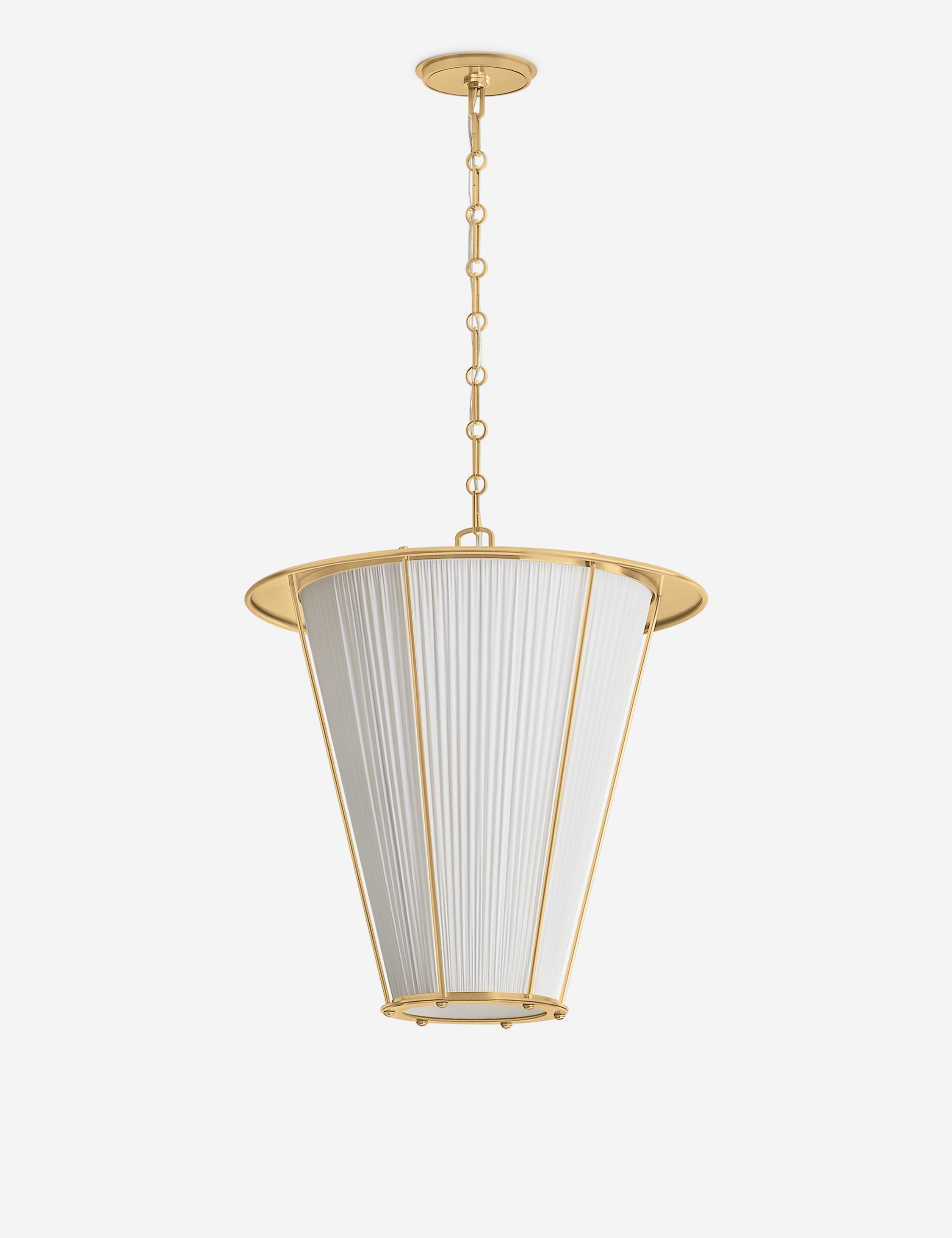 Lulu and Georgia Englert Pendant Light – Aged Brass and Ivory - view 2