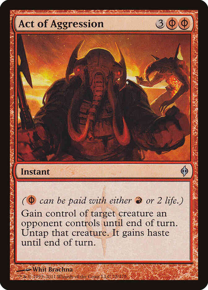 Magic Act of Aggression [78] [New Phyrexia] [Non-Foil]