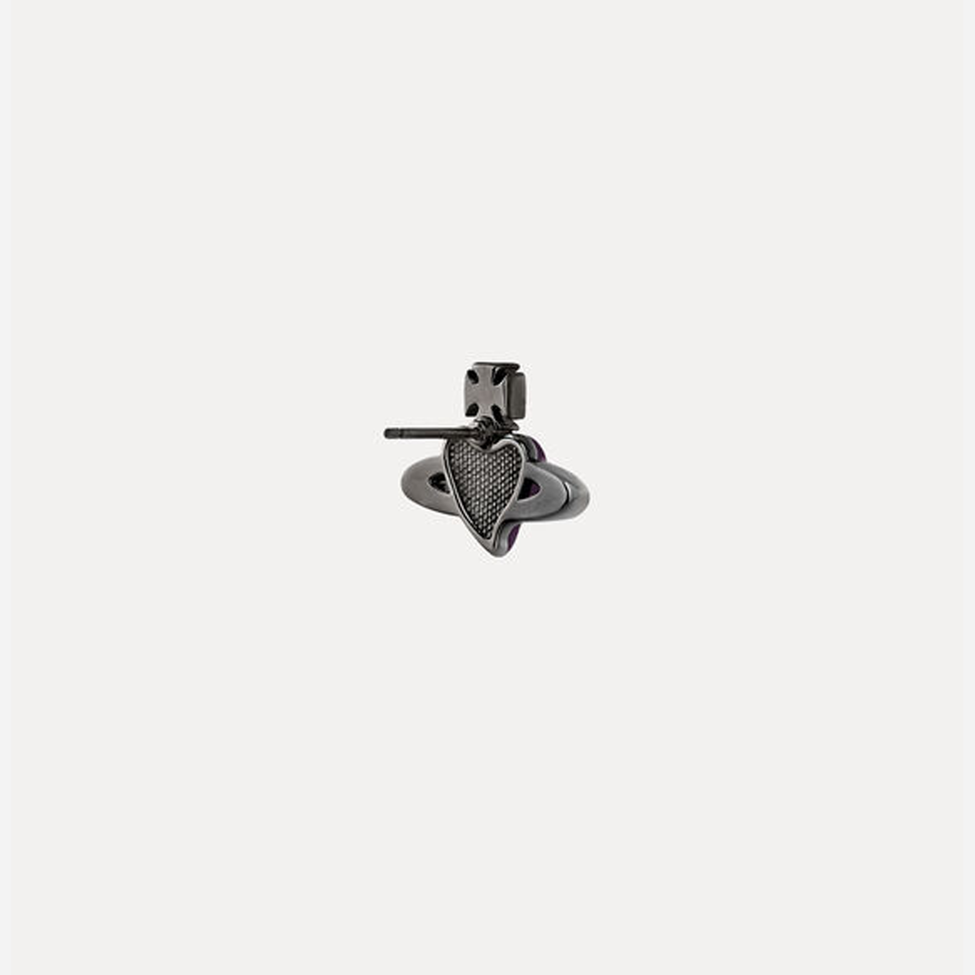 Vivienne Westwood Man. Diamante Heart Single Stud - view 2