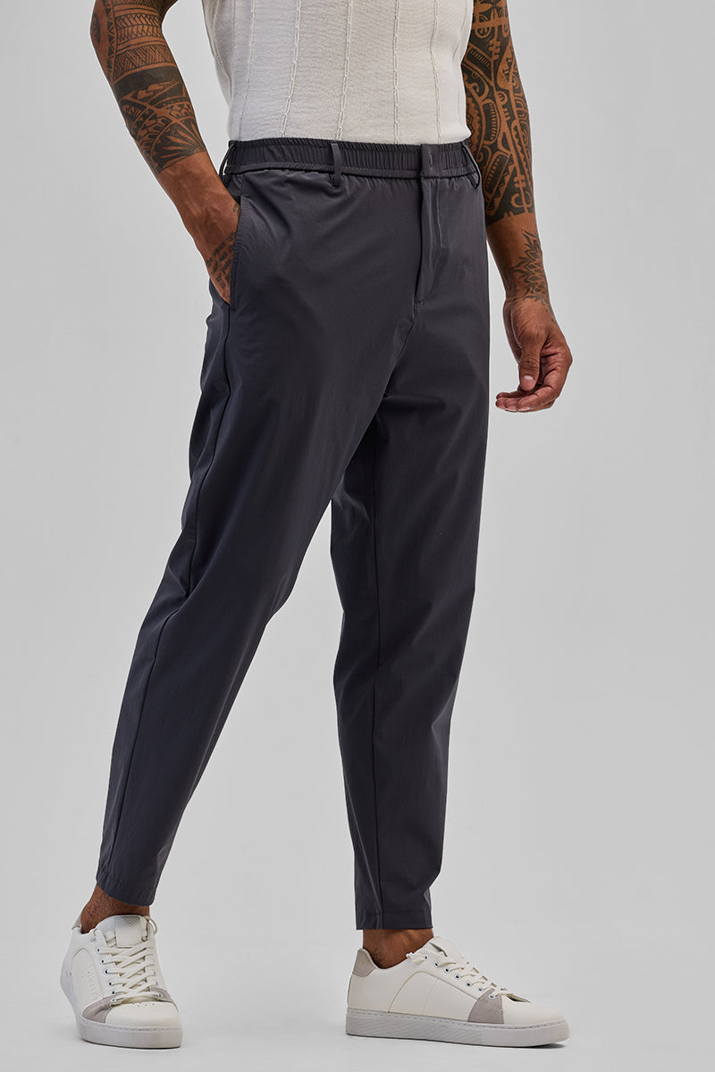 SNITCH Navy Regular Fit Stretch Chinos