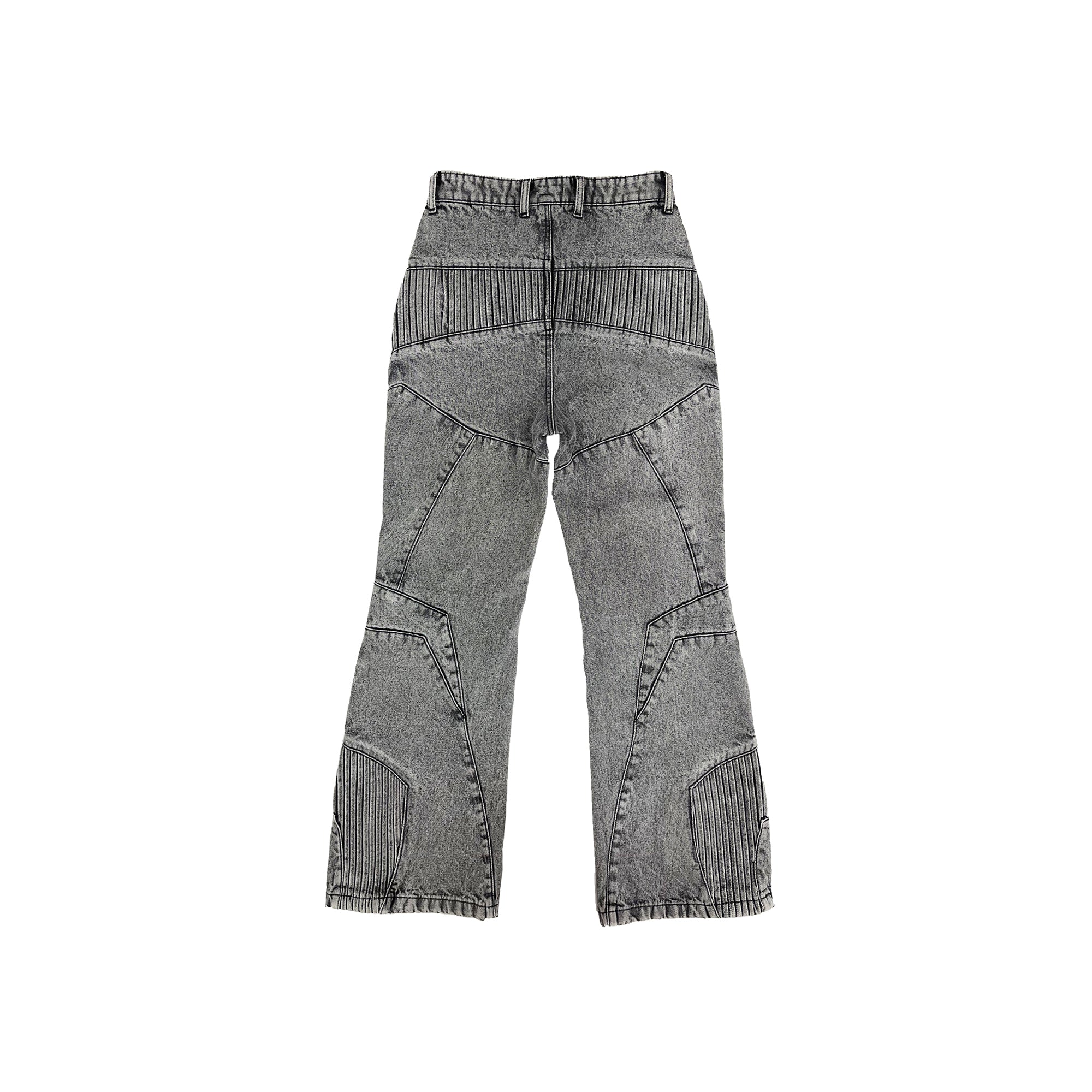 Unreborn Project Biker Denim Pants - Light Grey - view 2