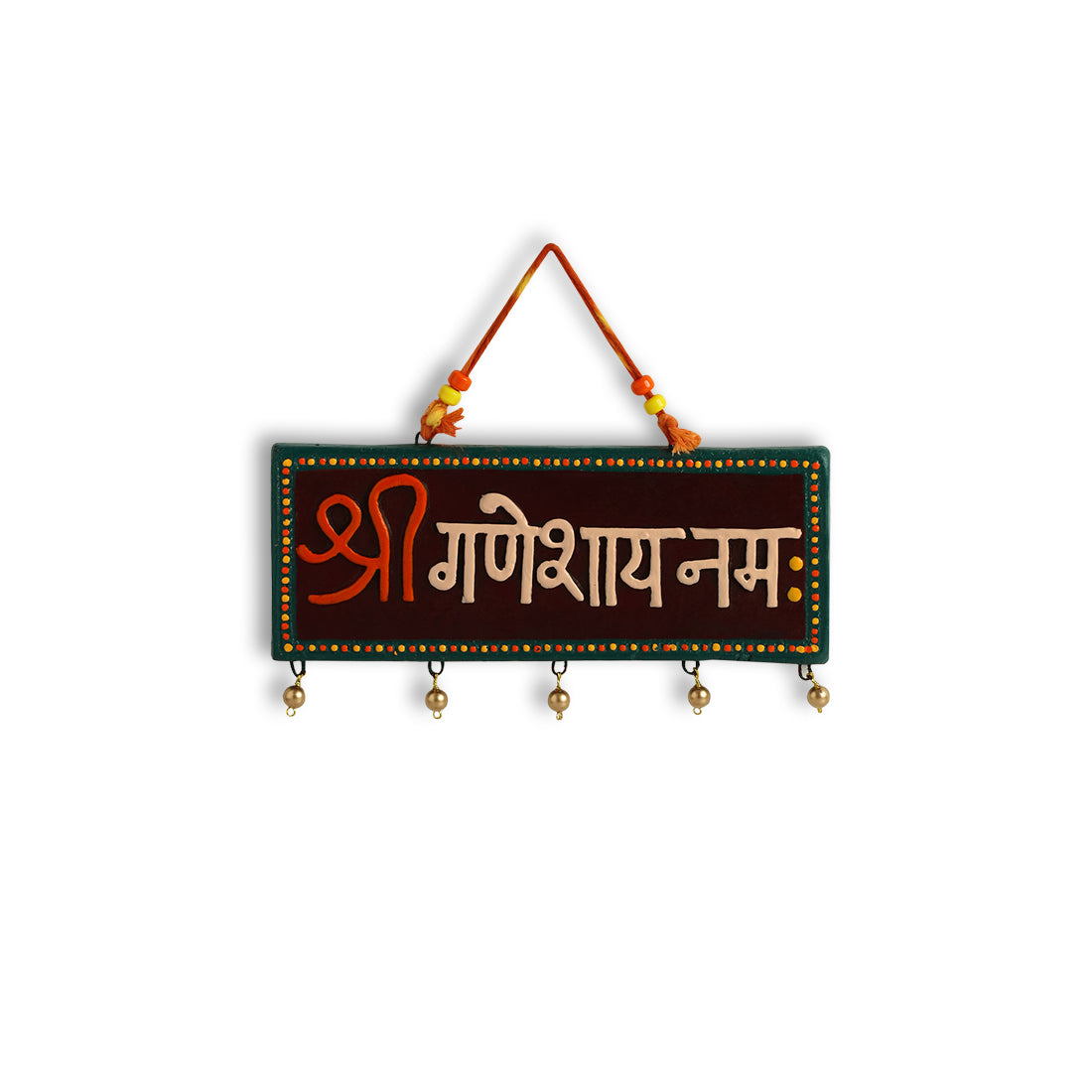EXCLUSIVELANE 'Ganesha Mantra' Terracotta Wall Hanging Decor (Shree Ganeshay Namah) - view 3