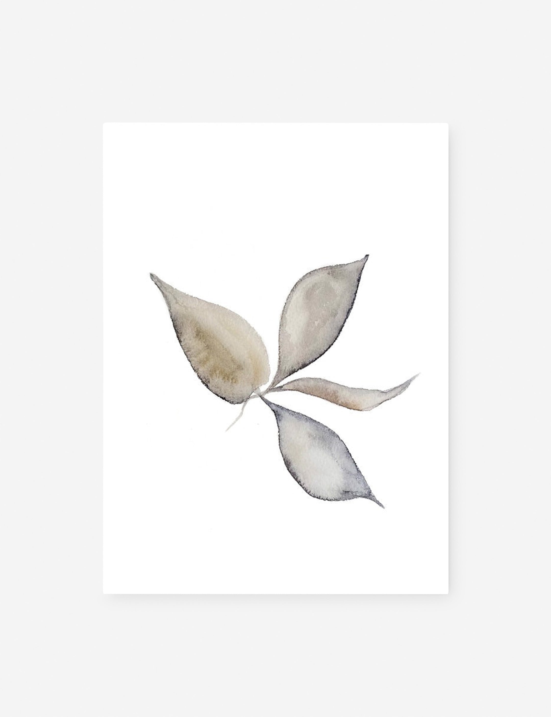 Lulu and Georgia Faded Leaves Print by Céline Nordenhed