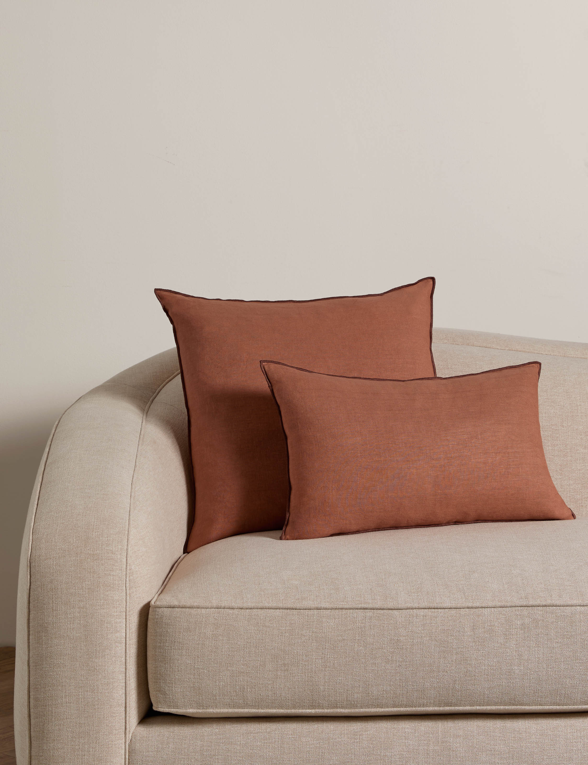 Lulu and Georgia Carys Contrast Linen Pillow - view 8
