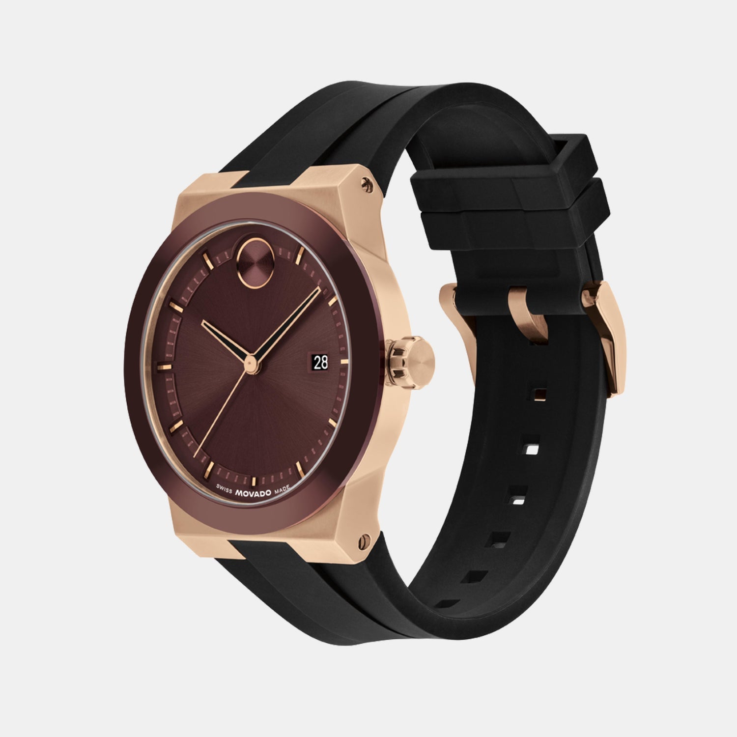 Movado Bold Fusion Men Quartz Cherry Dial Analog Silicone Watch 3601214 - view 2