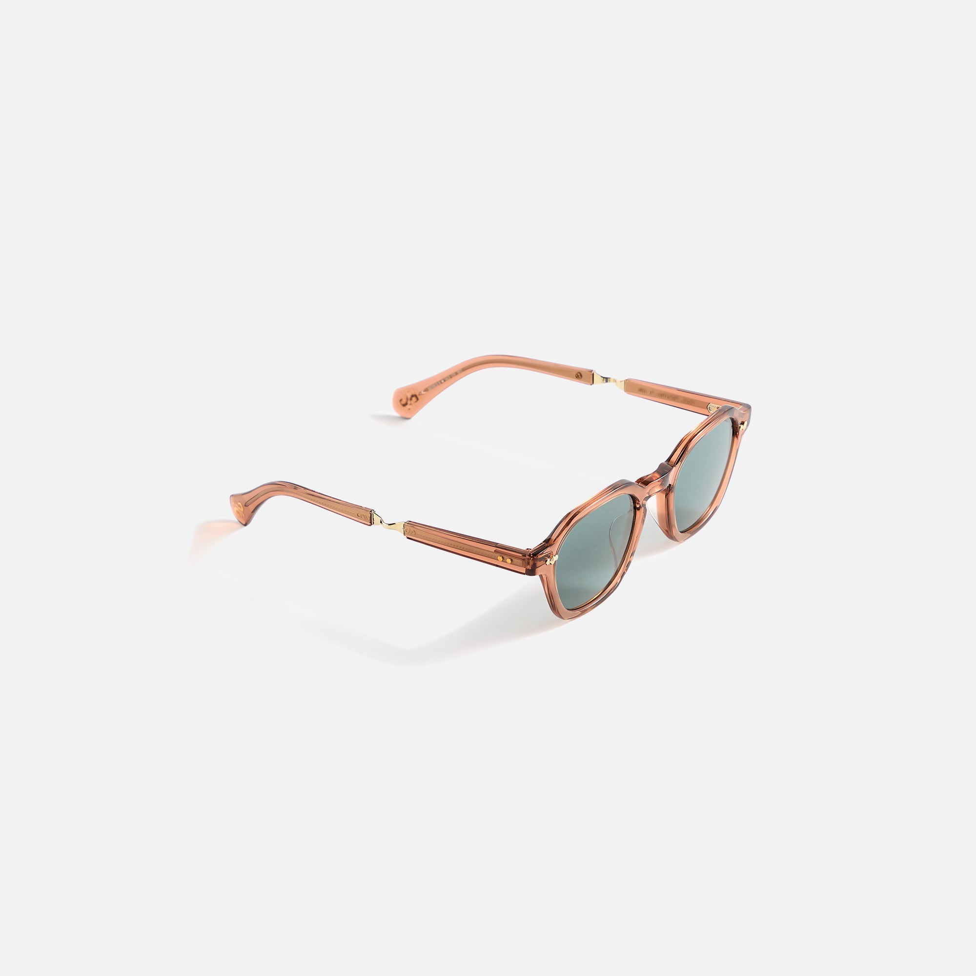 Garrett Leight Mr. Leight Rell Sunglass - Dusty Rose White Gold / Select Blue Smoke - view 2