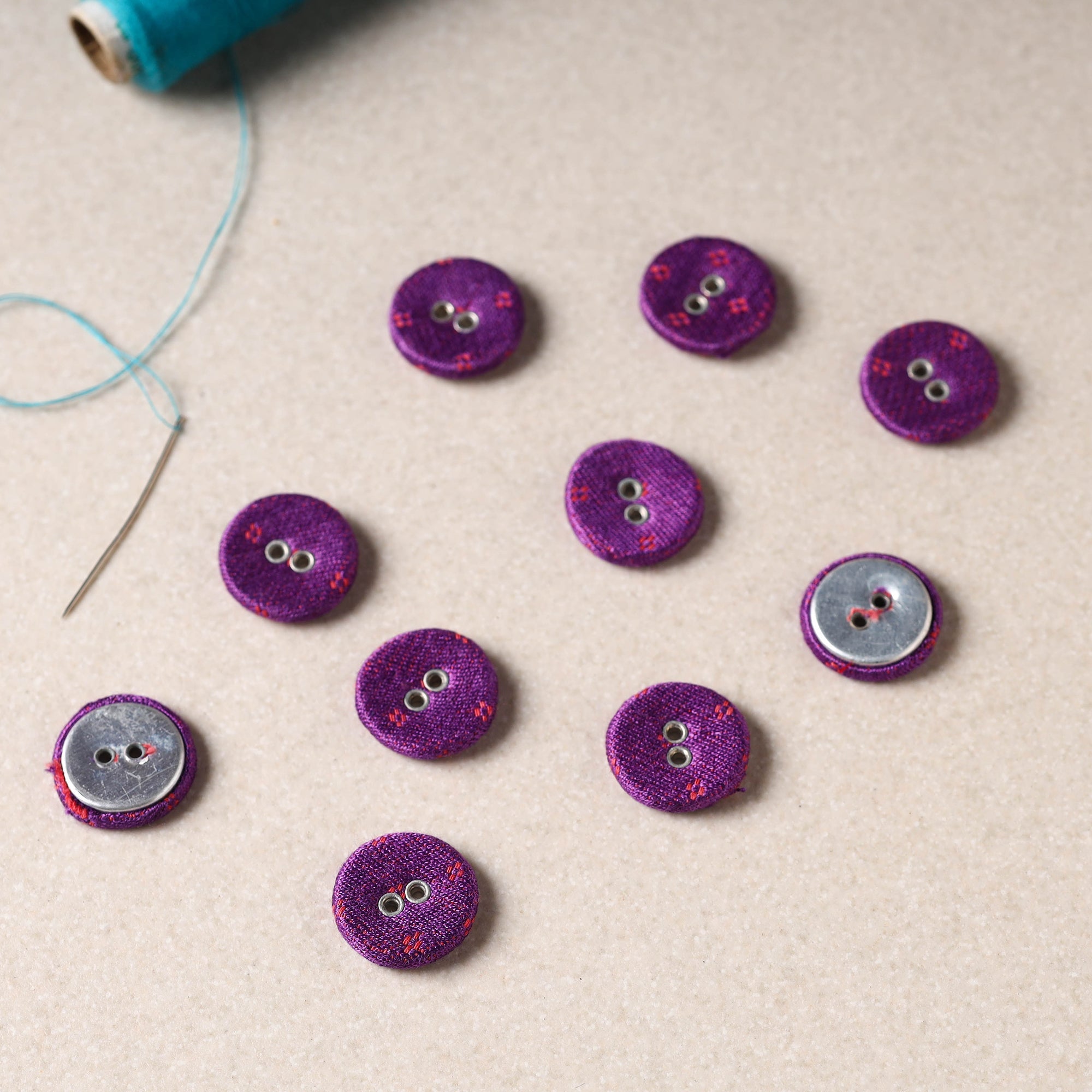 BUTTON BAAZ 1.5cm Buttonbaaz Handmade Button Medium (Set of 10) 53