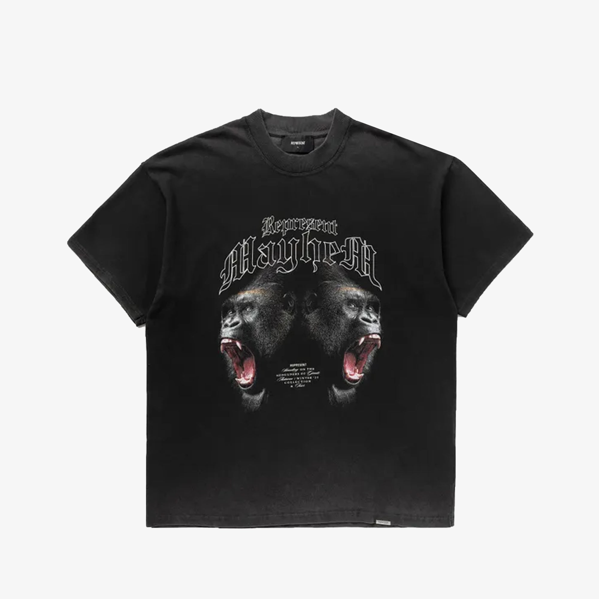 Represent | MAYHEM T-SHIRT { VINTAGE BLACK - view 4