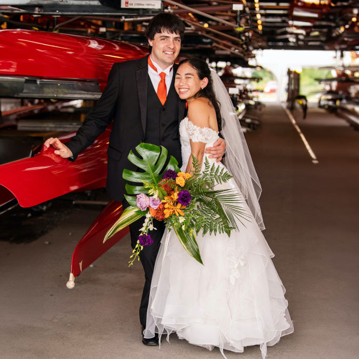 fiftyflowers.com Tropical Boston Boathouse Wedding - view 2