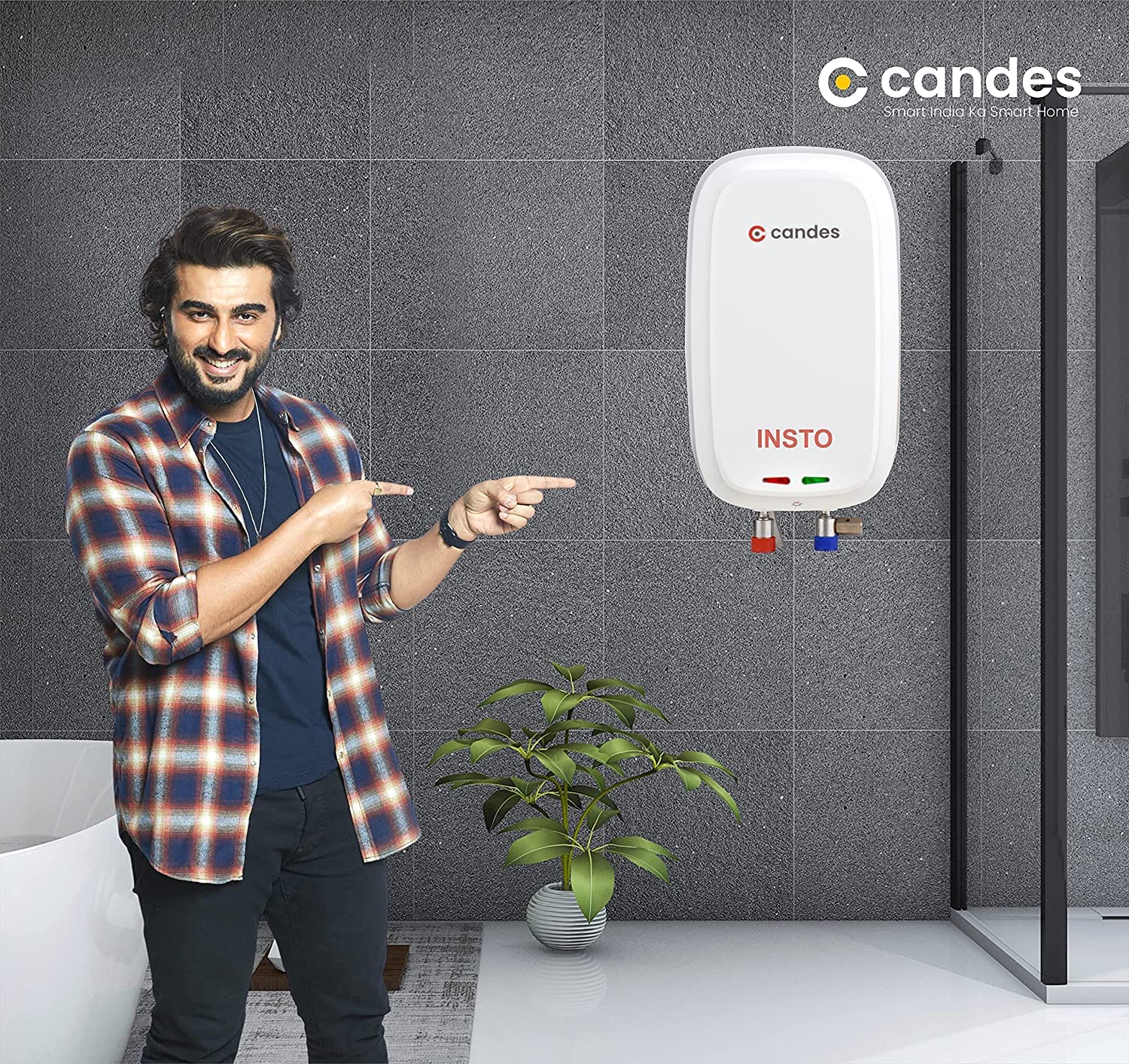 Candes Insto 3-Litre Instant Electric Water Heater Multiple Safety Geyser ABS Body, White - view 2