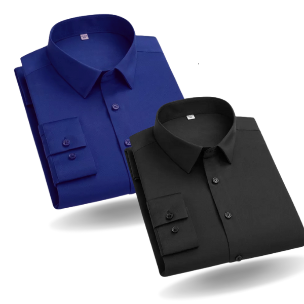 BlackTree Combo of 2 Cotton Shirt for Man (Royal Blue and Black)