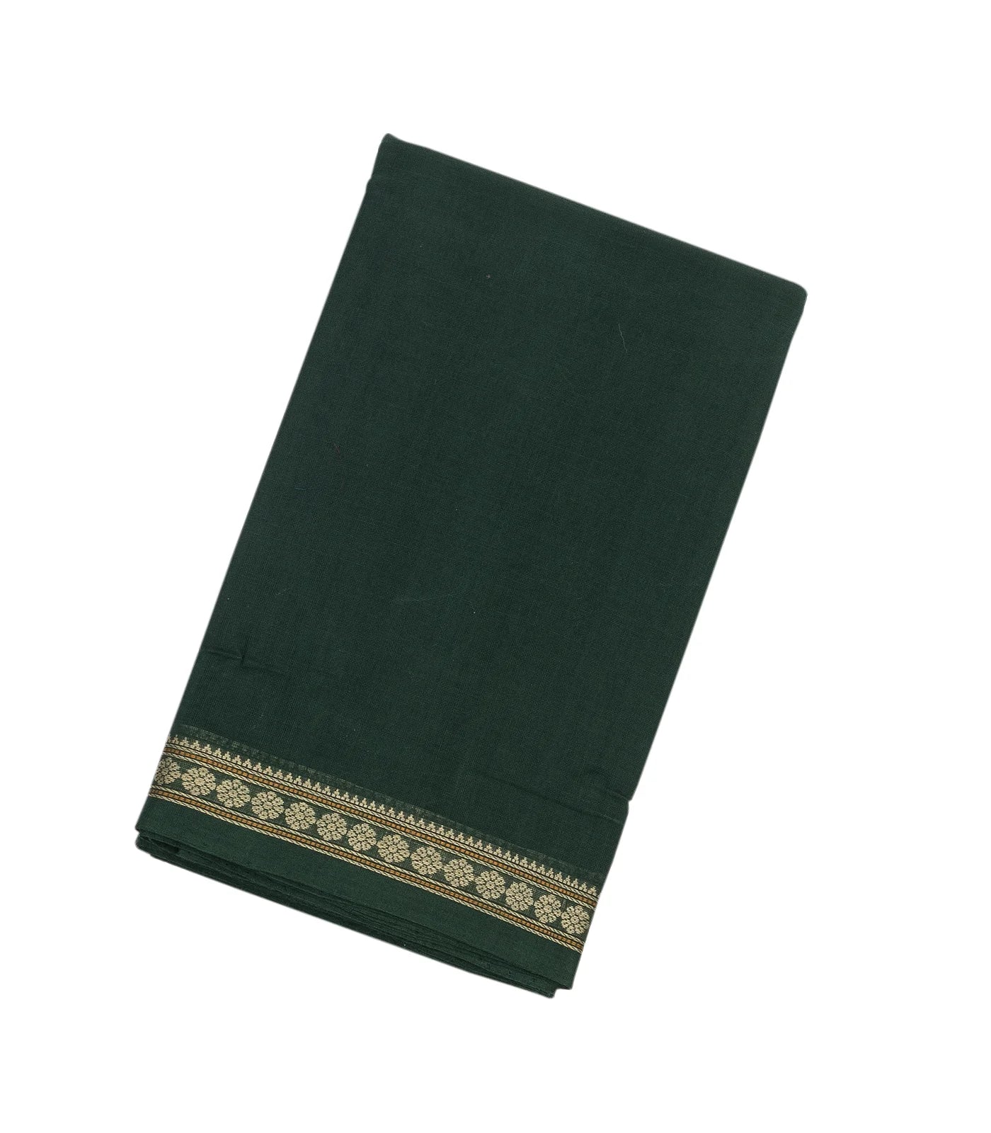 RmKV Maroon Handloom Kanchi Cotton Muppagam Saree With Checks & Button Motifs.