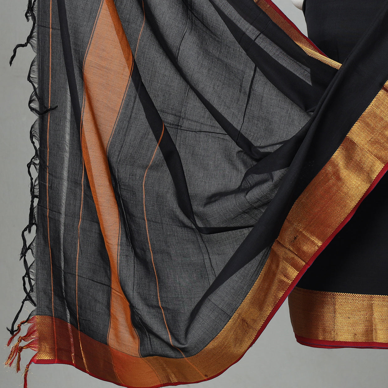 SOUTH KARGHA Black - 3pc Dharwad Cotton Suit Material Set 40 - view 4