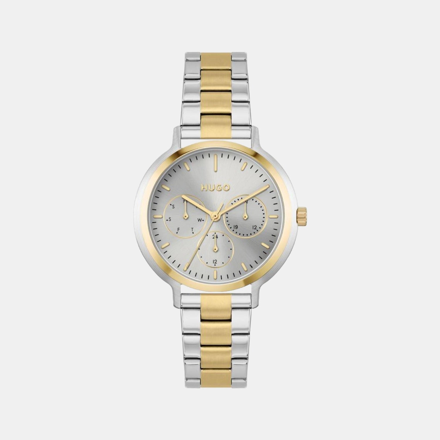 Boss Edgy Women Quartz Grey Dial Chronograph Stainless Steel Watch 1540112