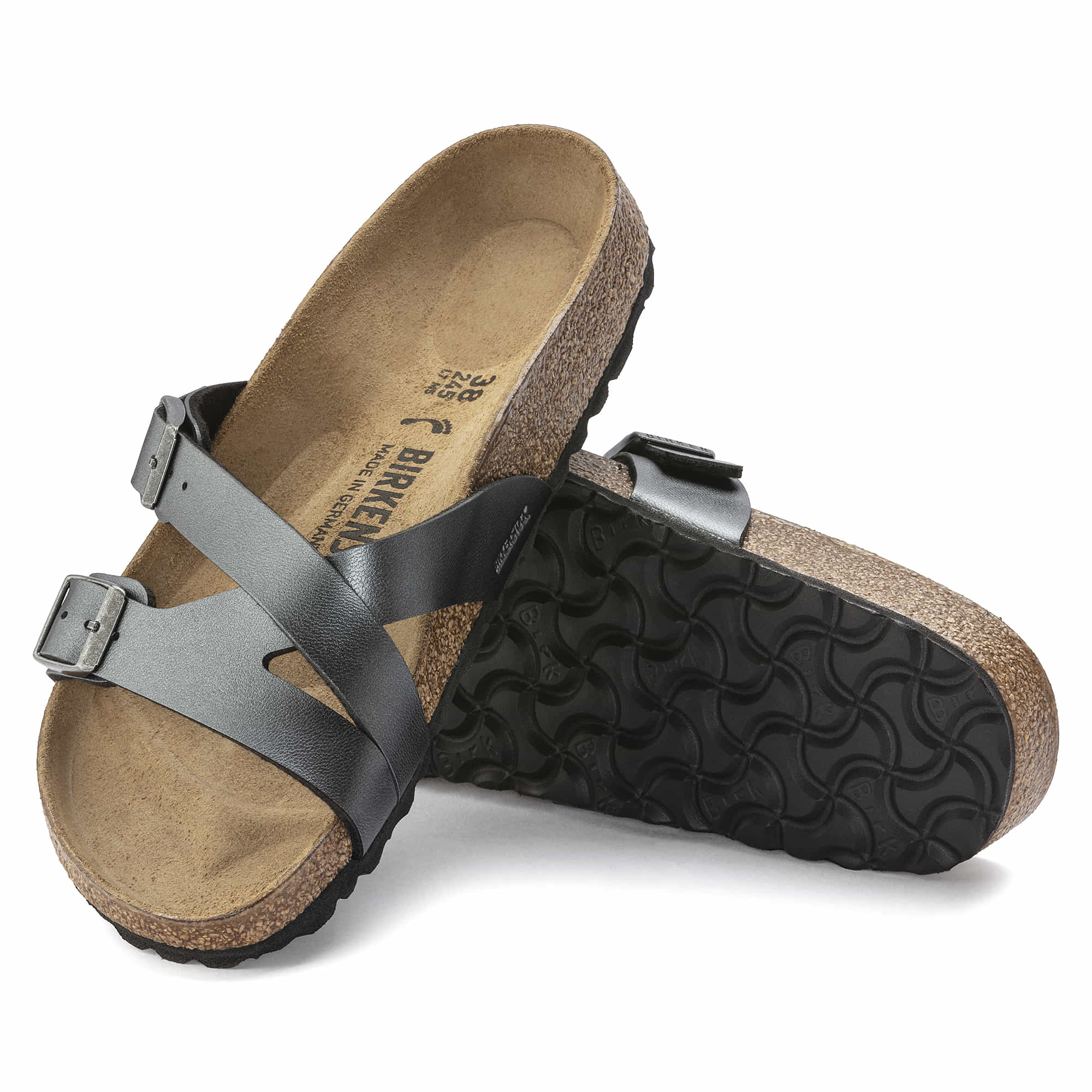 Birkenstock Yao Balance Birko-Flor – Black Black/Metallic Black