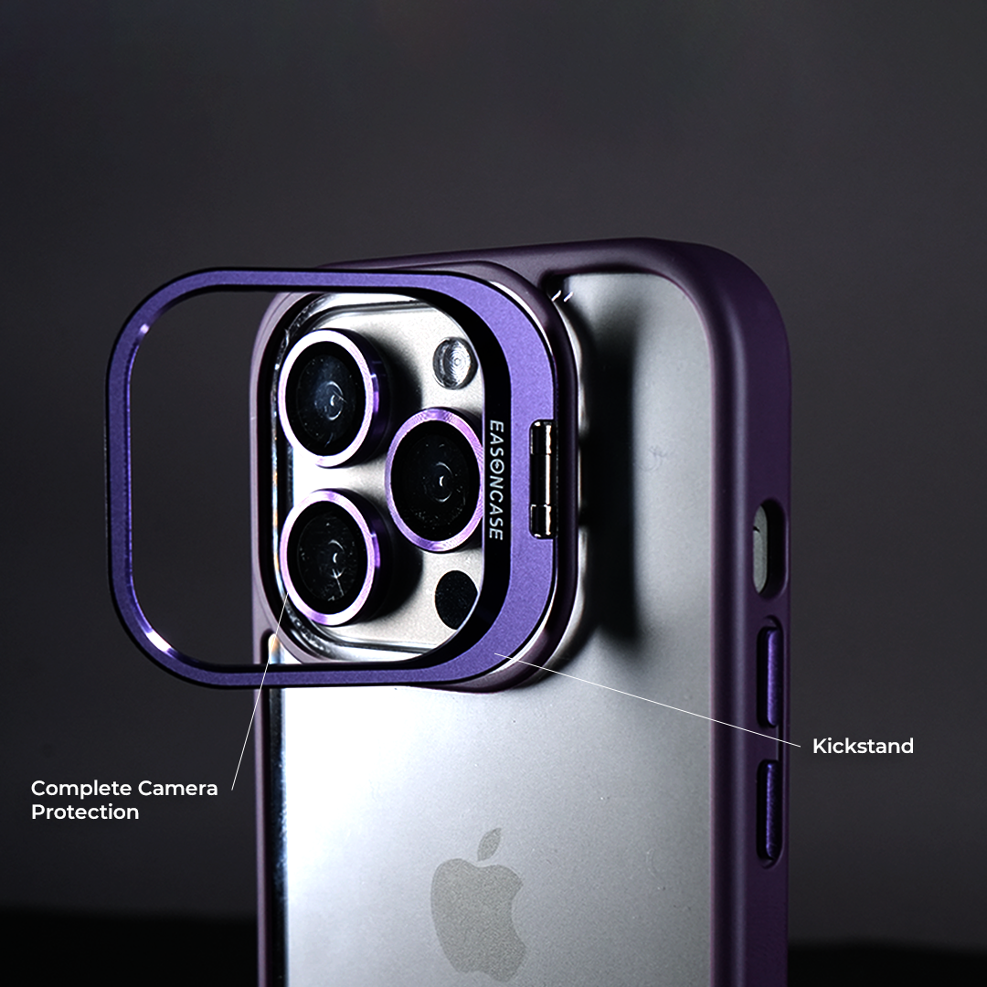 technoidtech iPhone 13 Pro Kickstand Clear Case With Camera Lens Protection - view 2