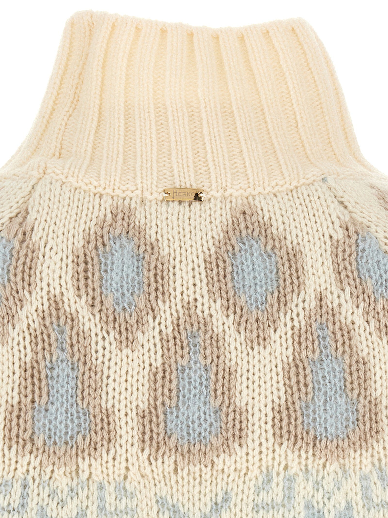 Herno Wool And Cashmere Sweater With Intarsia - view 5