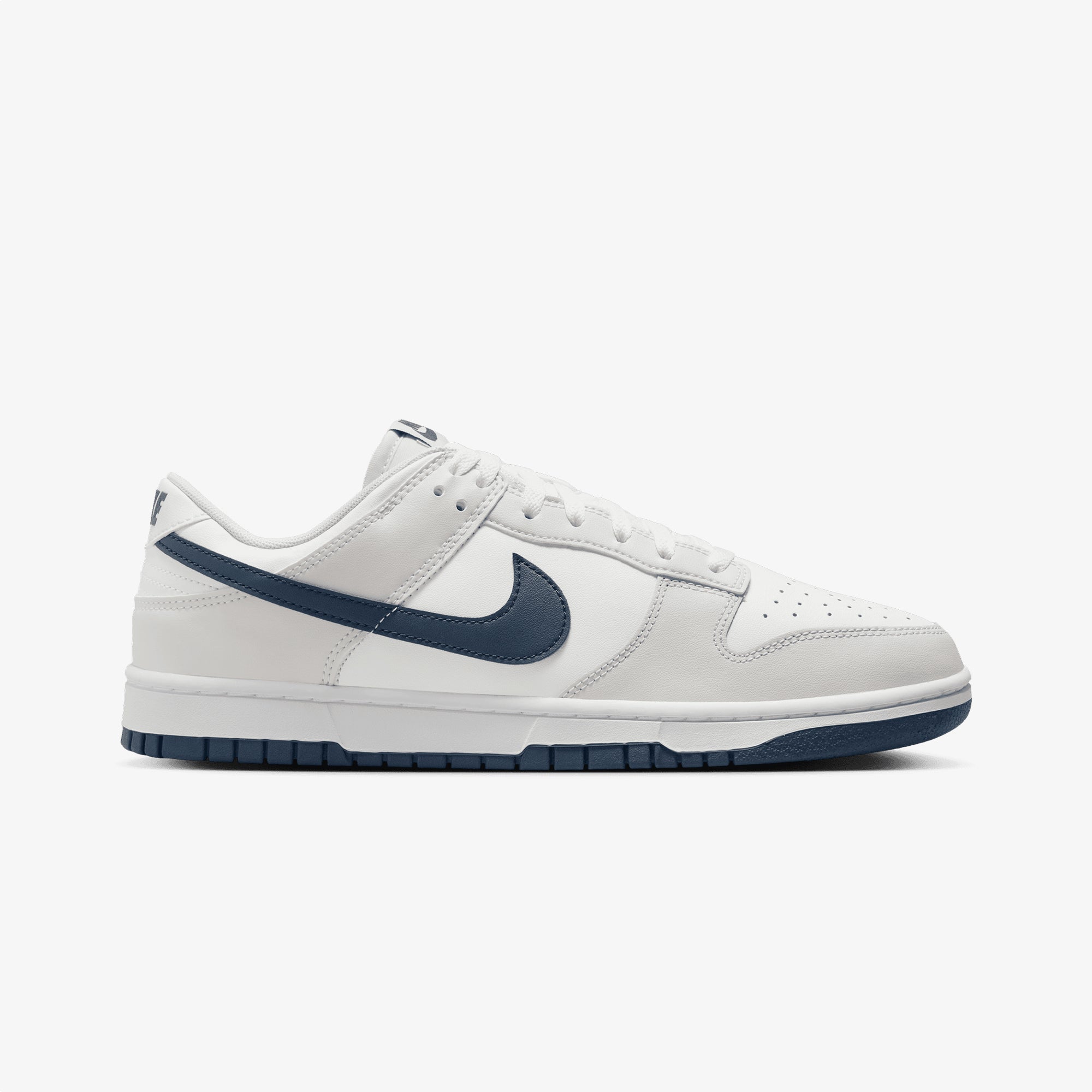 Nike | Dunk Low Retro { Summit White/midnight Navy-platinum Tint