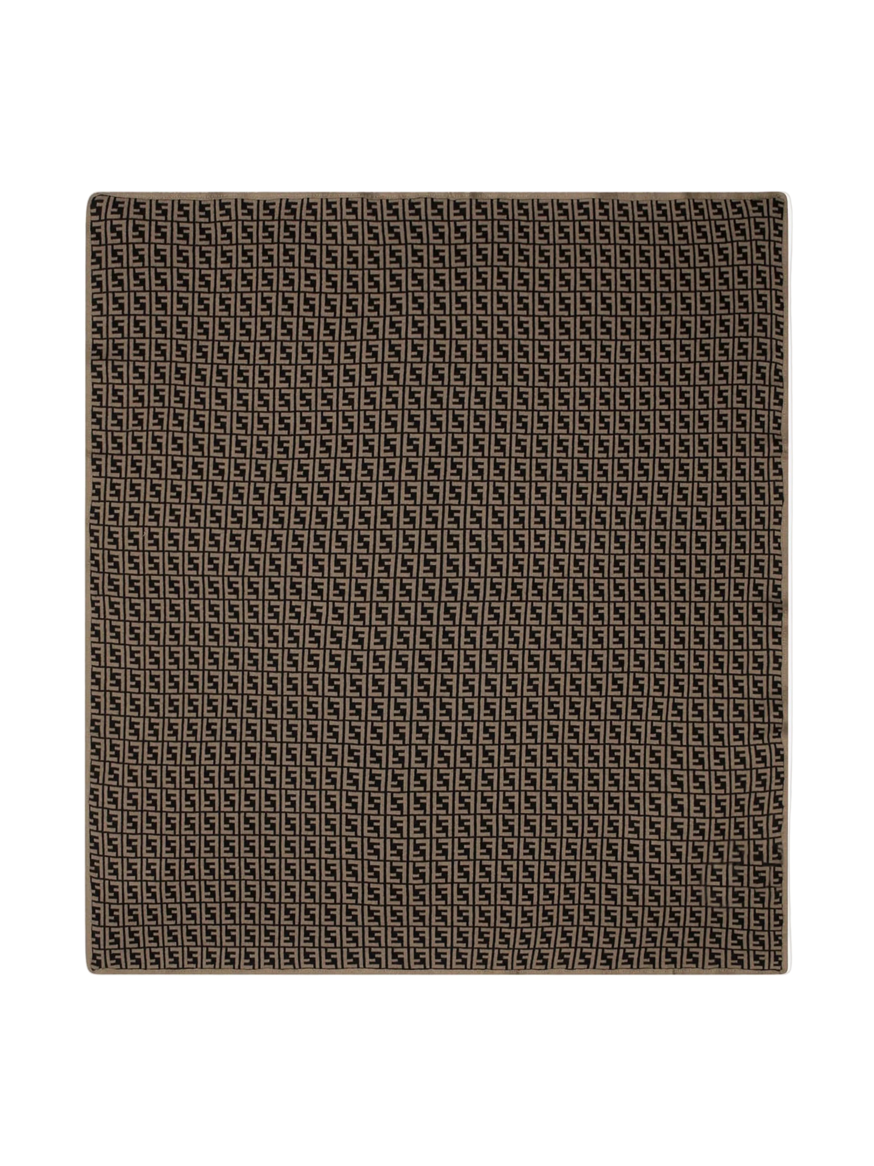 Fendi Cotton and Cashmere Baby Brown Blanket - view 2
