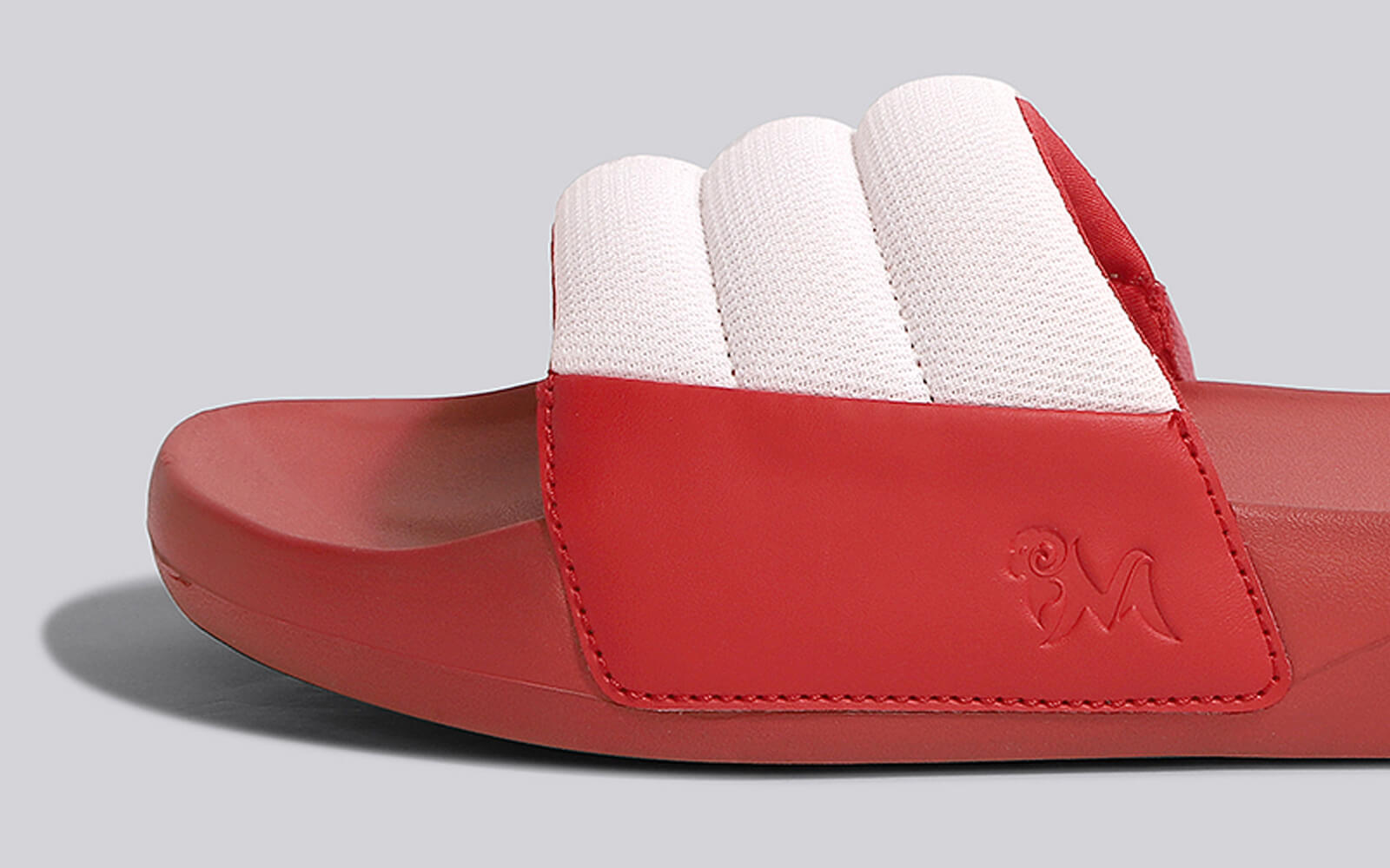 Neeman's Squooshy Slides for Men : Red-White - view 10