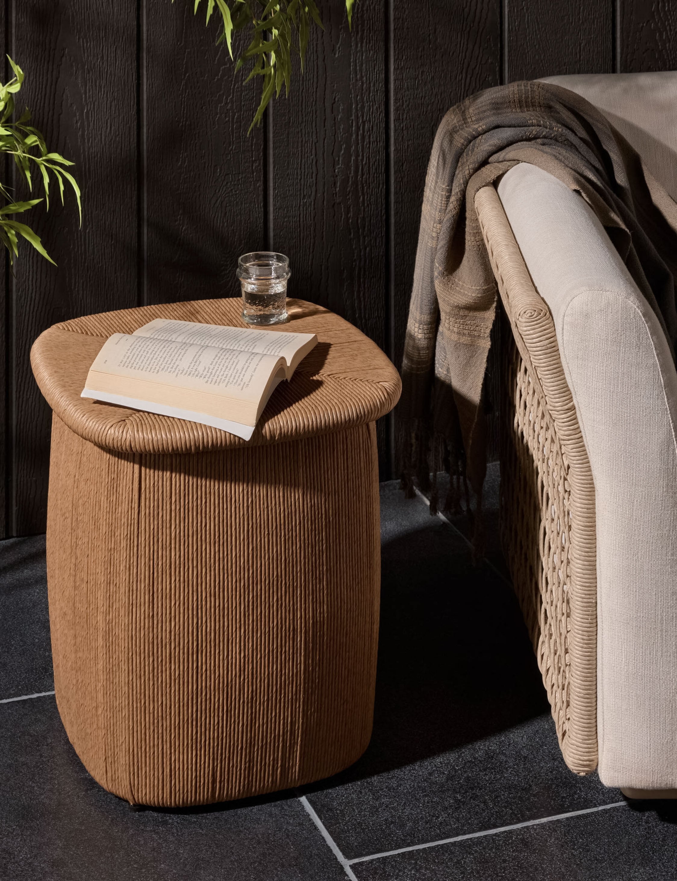 Lulu and Georgia Duvall Outdoor Stool – Natural - view 2