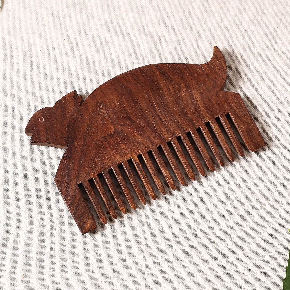 ITOKRI CRAFTS INITIATIVE Bijnor Hand Carved Sheesham Wood Comb (Medium) - view 2