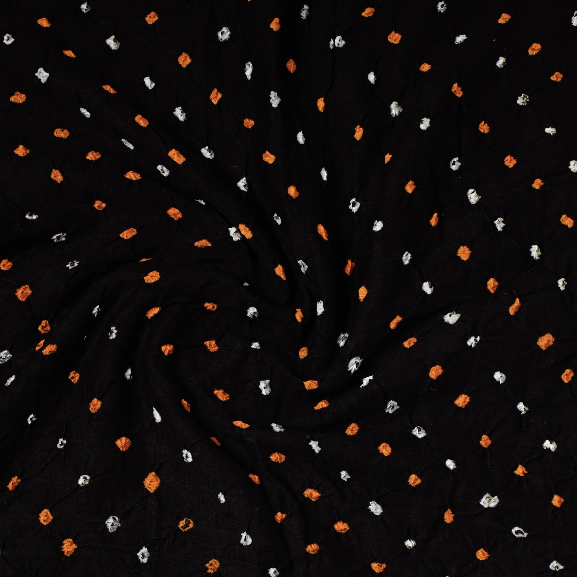 KACHCHH JI CHHAAP Black - Kutch Bandhani Tie-Dye Mul Cotton Precut Fabric - view 2