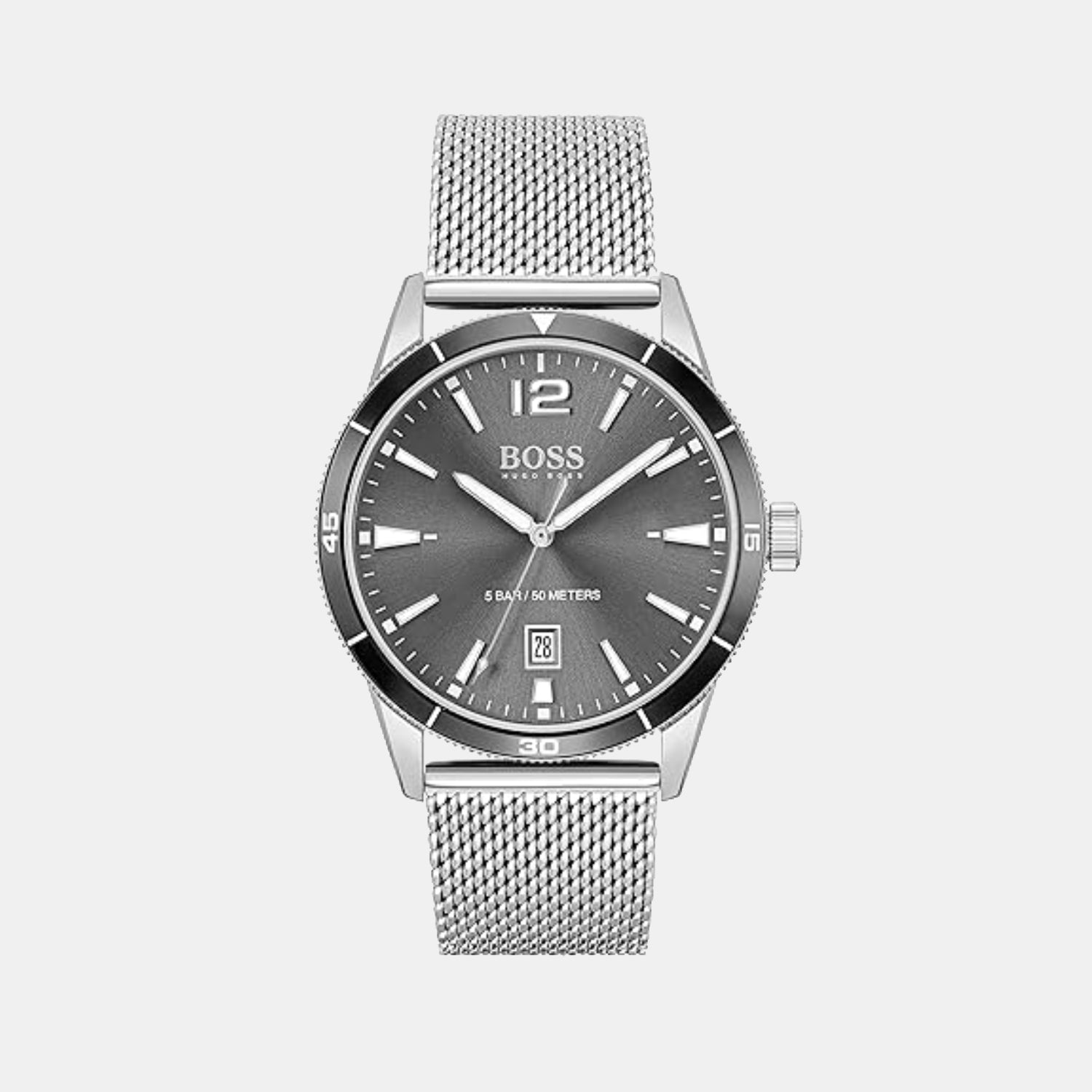 Boss Drifter Men Quartz Grey Dial Analog Leather Watch 1570126