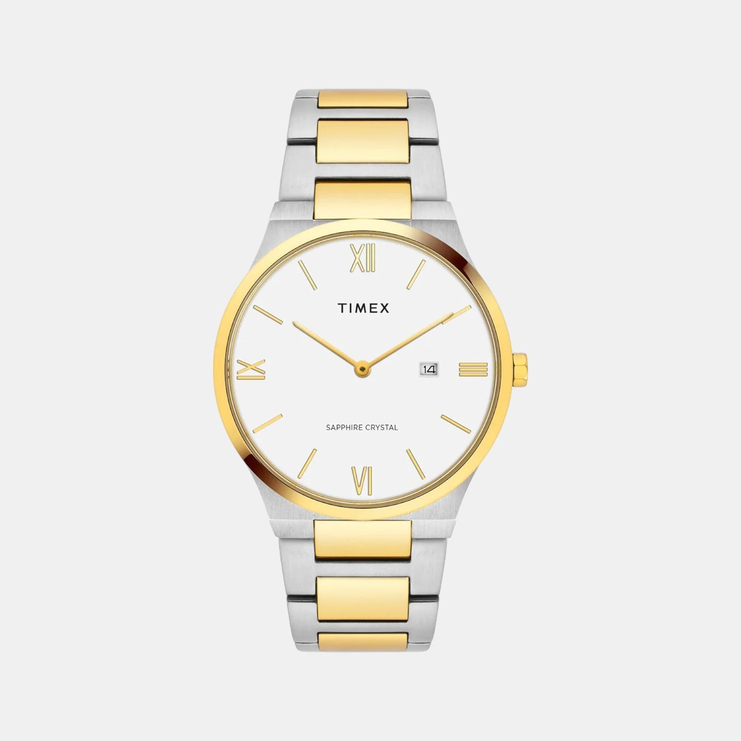 Timex Fashion Men Quartz White Dial Analog Stainless Steel Watch TWEG23606