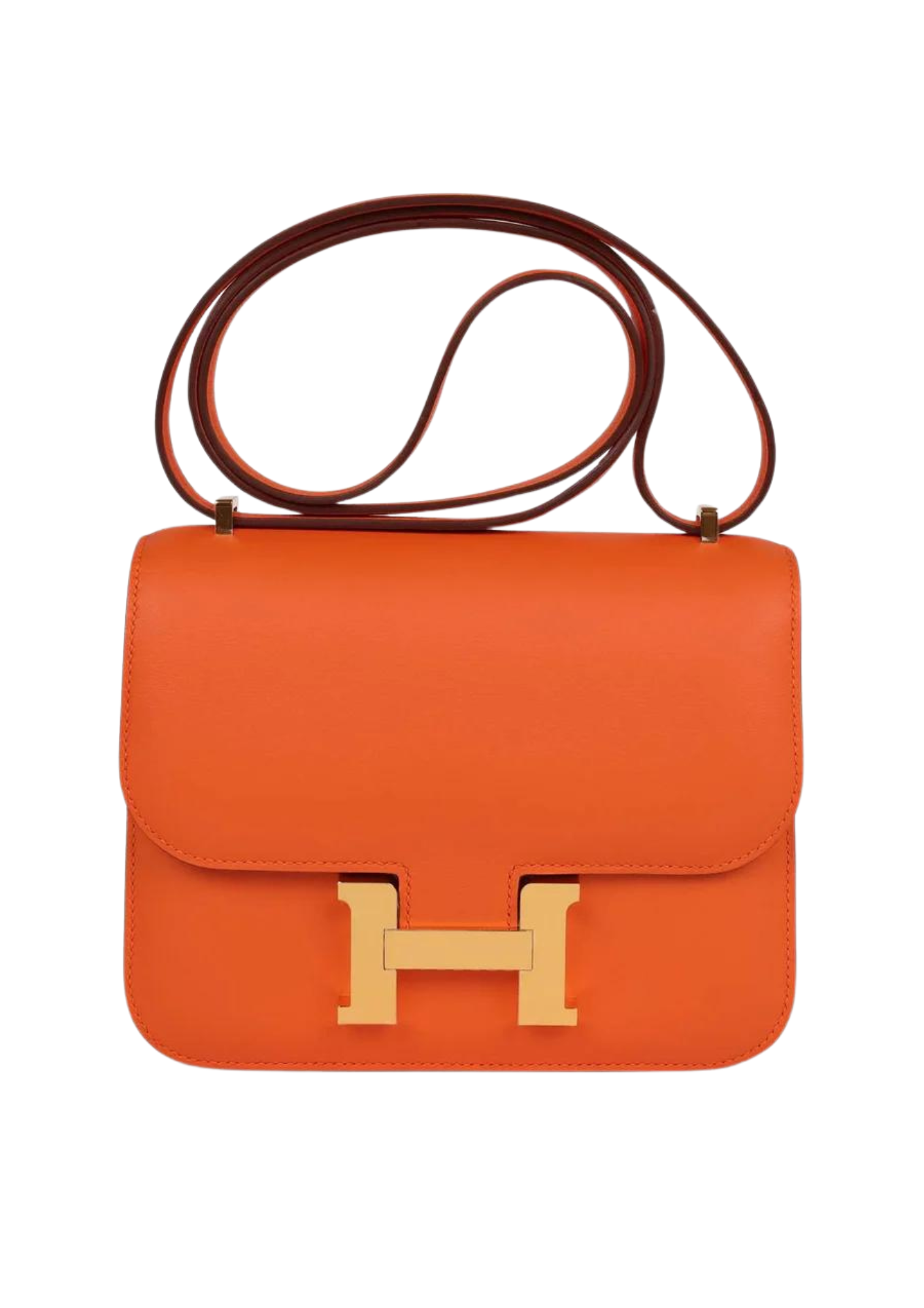 Cop Underdog Hermès Constance 18 Orange Swift Gold Hardware