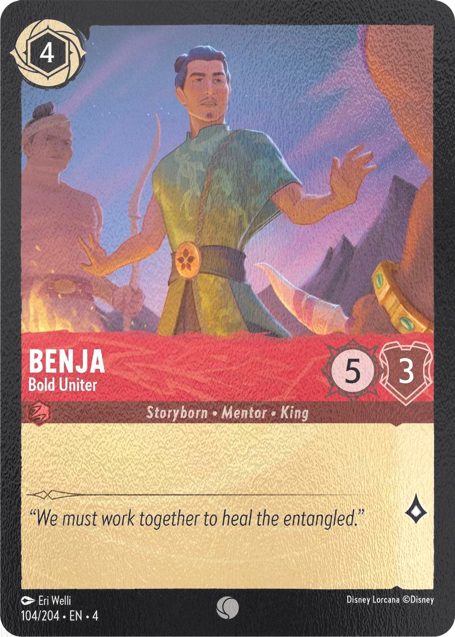 Return cold foil – Lorcana Benja - Bold Uniter - 104/204 [Ursula's Return] [Cold Foil]
