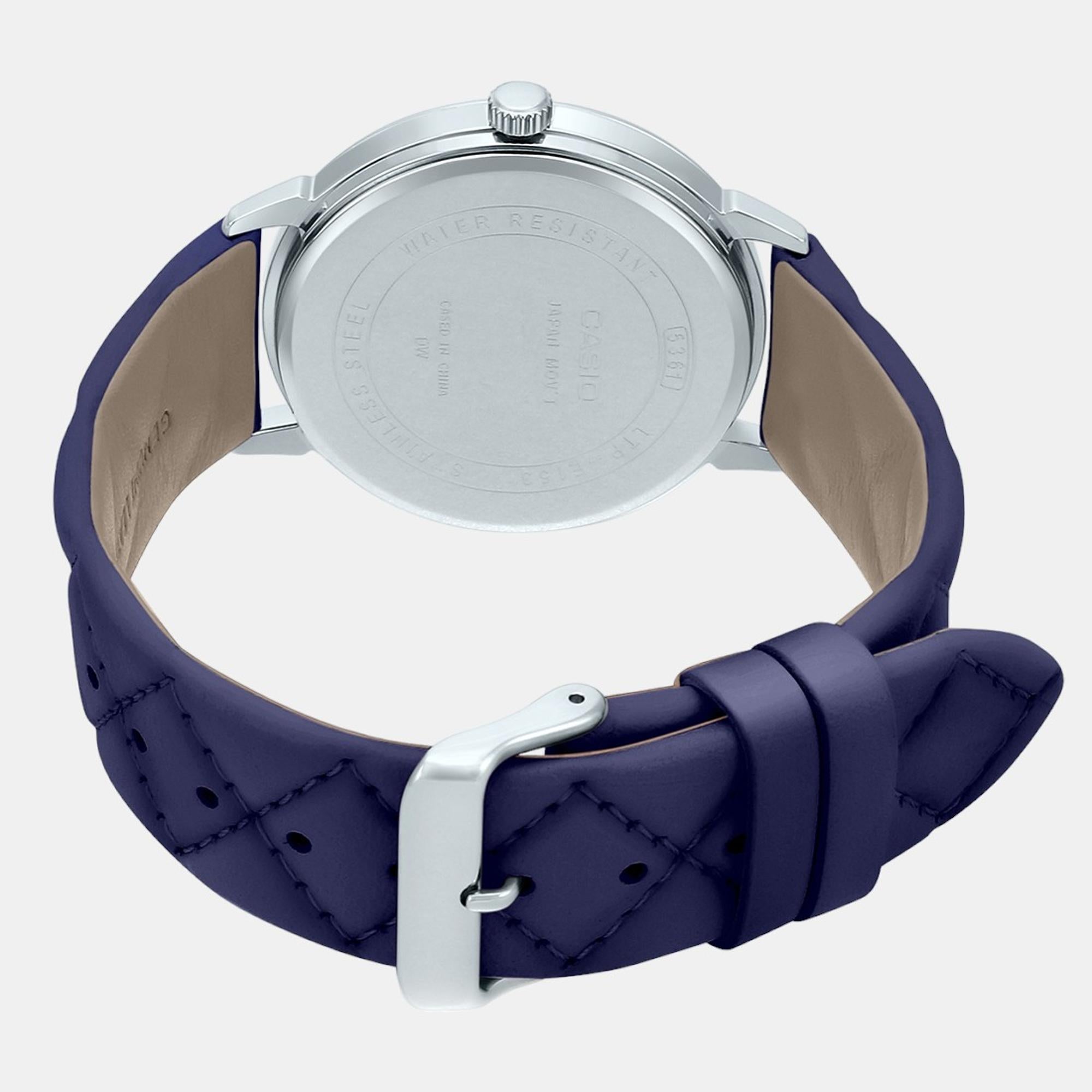 Casio Enticer Women Quartz Silver Dial Analog Leather Watch A1482 - view 4