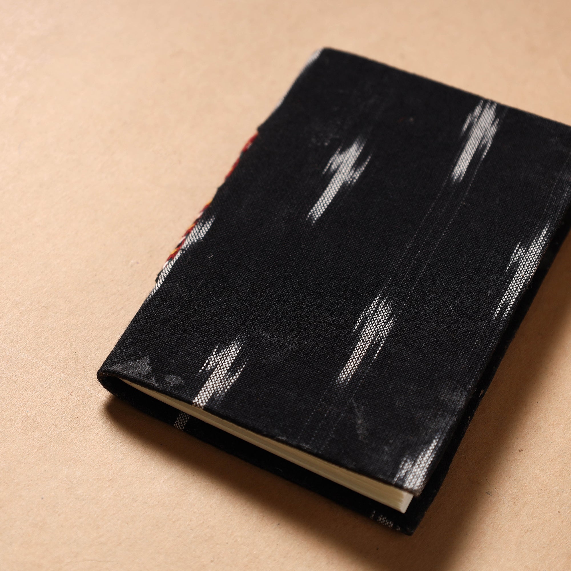 CHUTNEY CRAFT STUDIO Black - Ikat Fabric Cover Handmade Paper Notebook (5 x 3.5 in) - view 2
